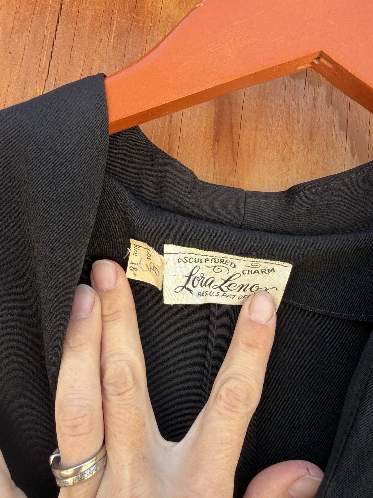 Women’s 1940s Vintage Lora Lenox Black Dress