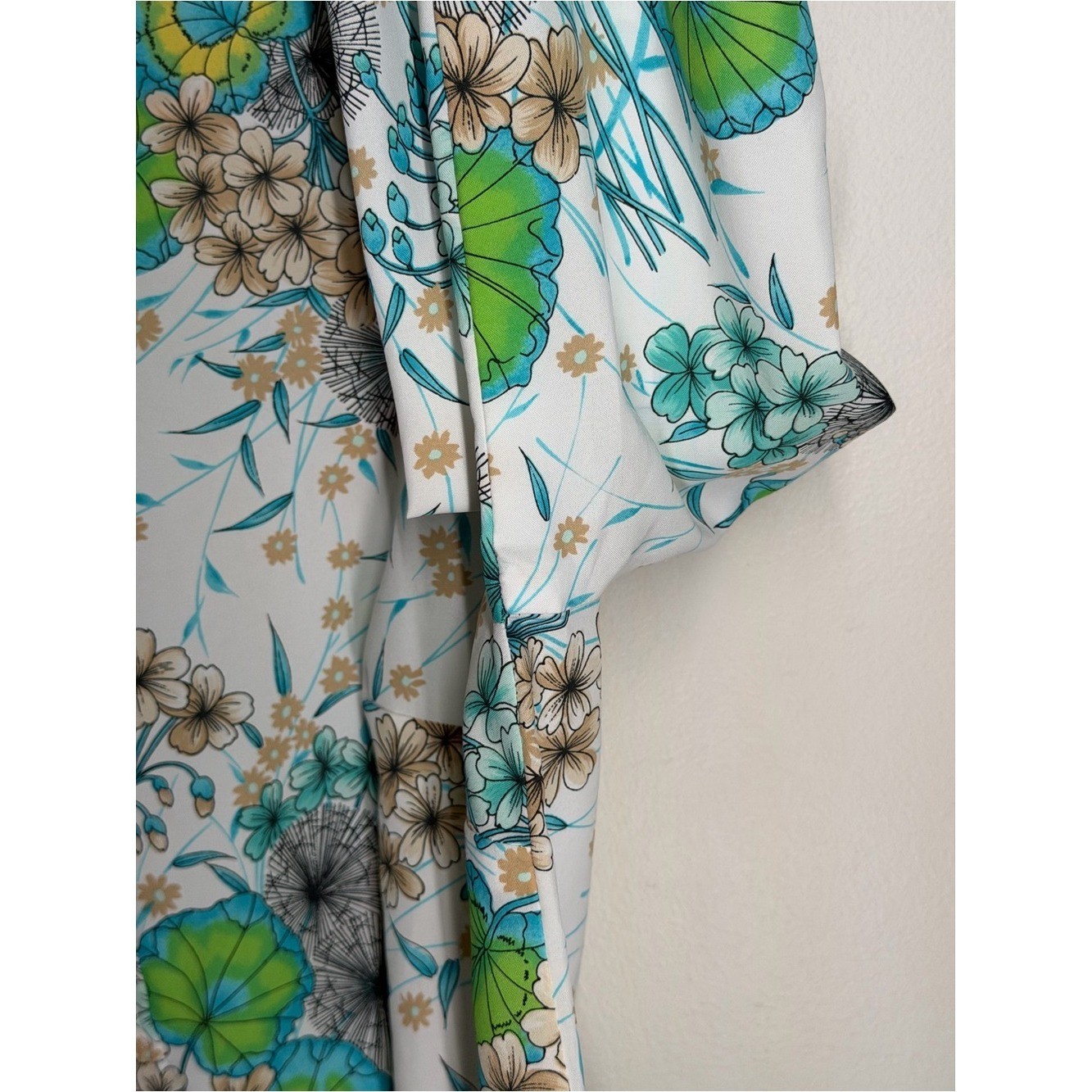 Vintage 70s Alex Colman Floral Mod Tunic Blouse Psychedelic Button Front Top
