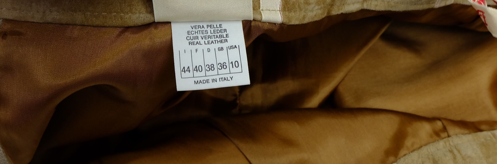 true vintage betty barclay 90s suede skirt sand size 38