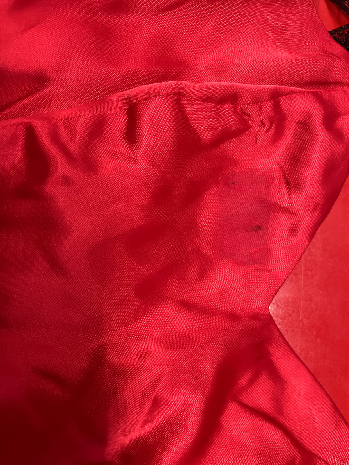 Vintage Australian 1980s MR K Red Prom Dress Hoop Wire Skirt Moulin Rouge AU 6