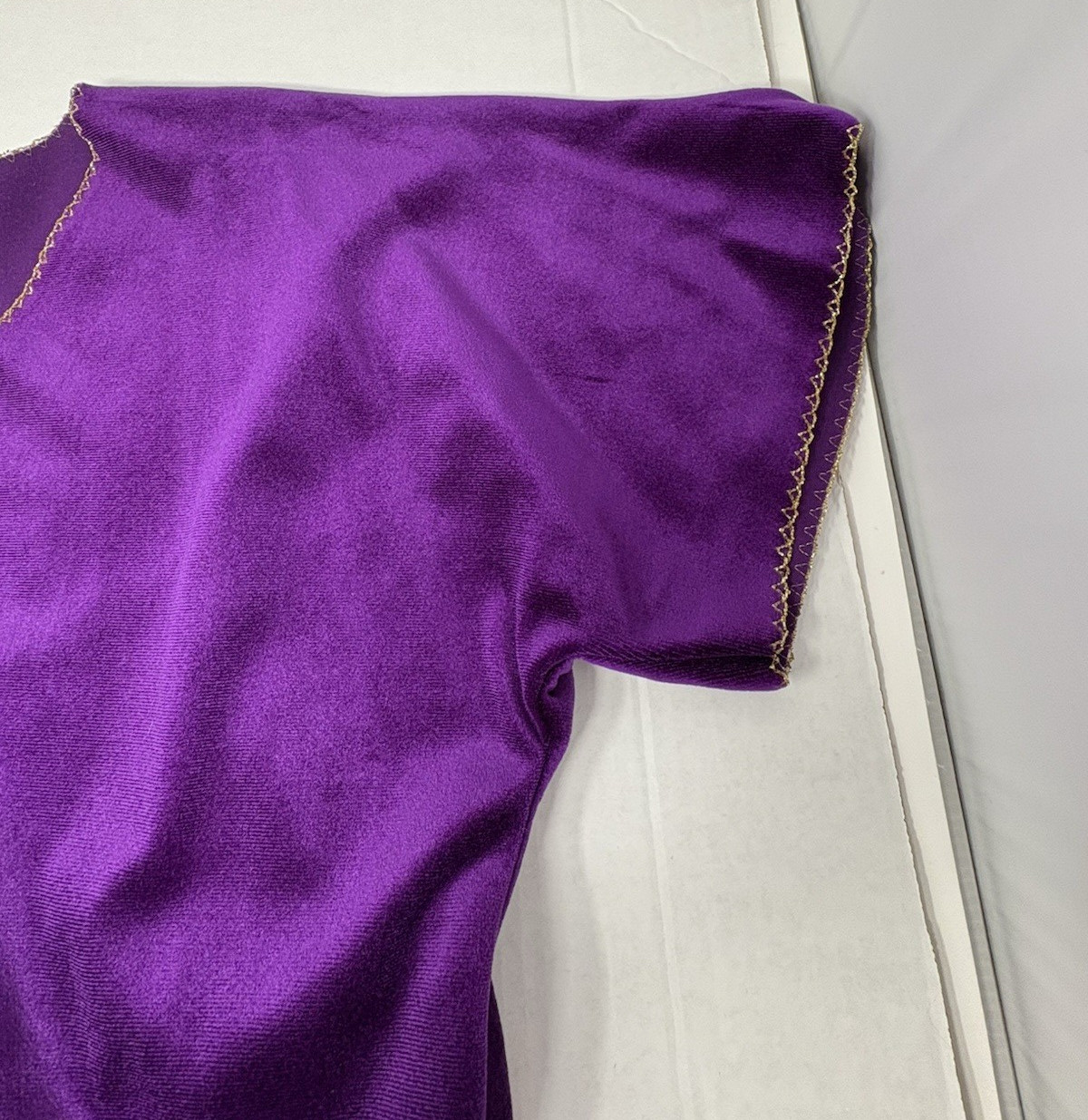 Jenelle California Vintage 1970’s Velour Caftan Hostess Gown Medium Purple Rare