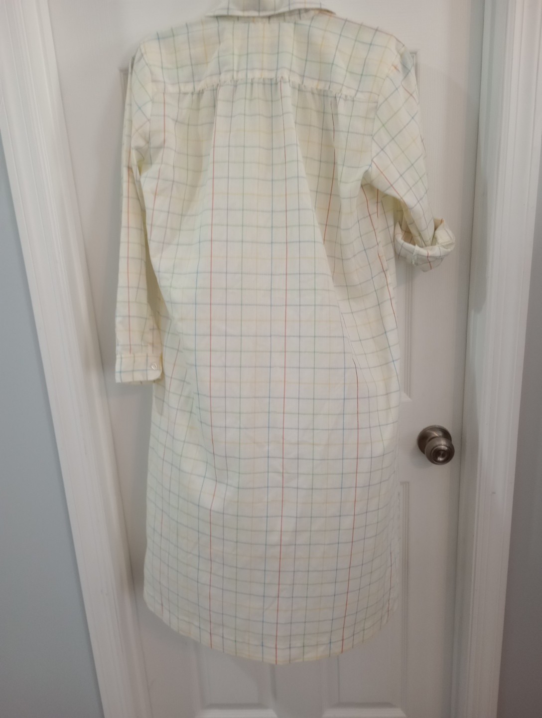 Vintage 80s Shirtmaker By Dunloggin Window pain Colorfully Patterned Dress, Size