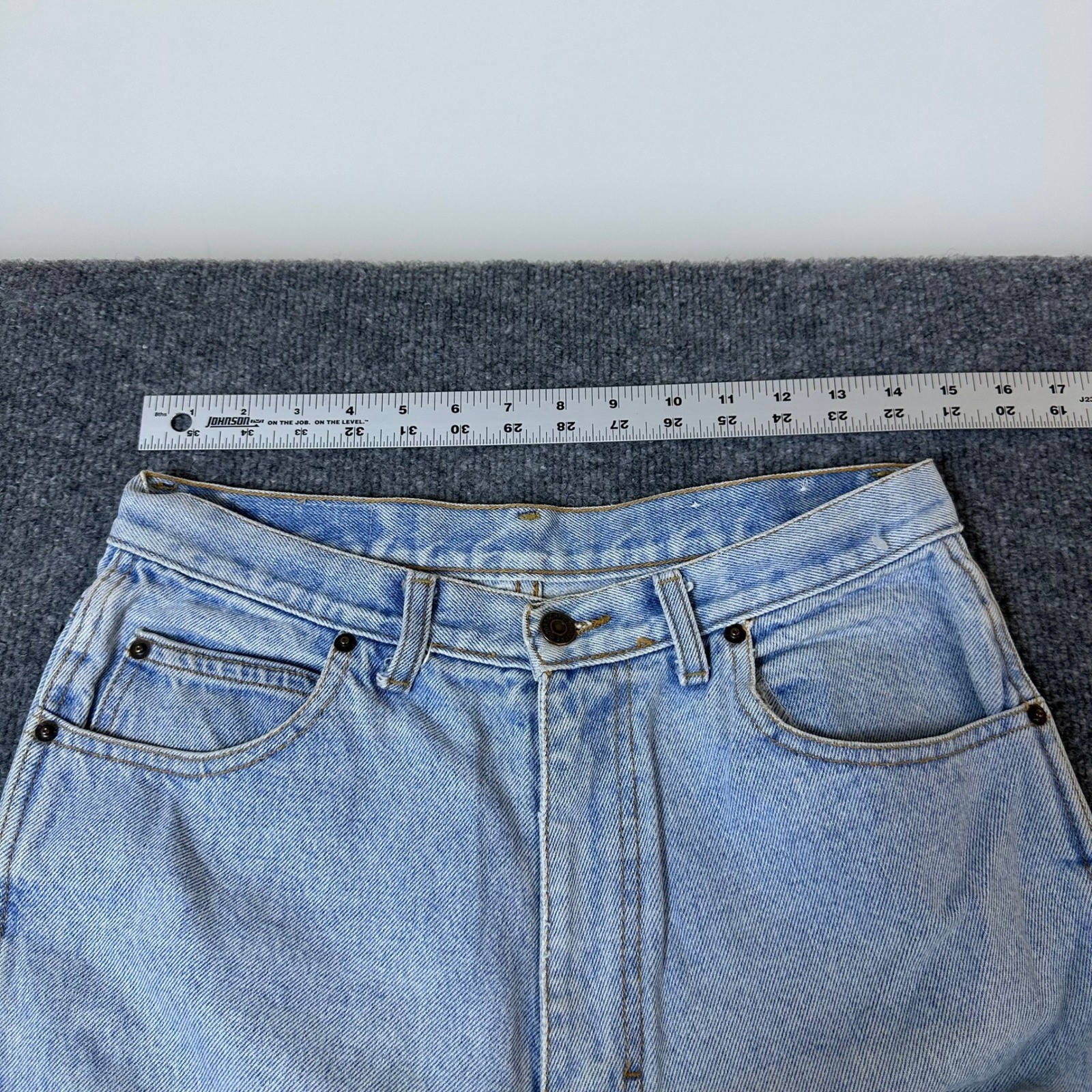Jordache Jeans Womens Size 13/14 Light Wash High Waisted Tapered Leg Cotton