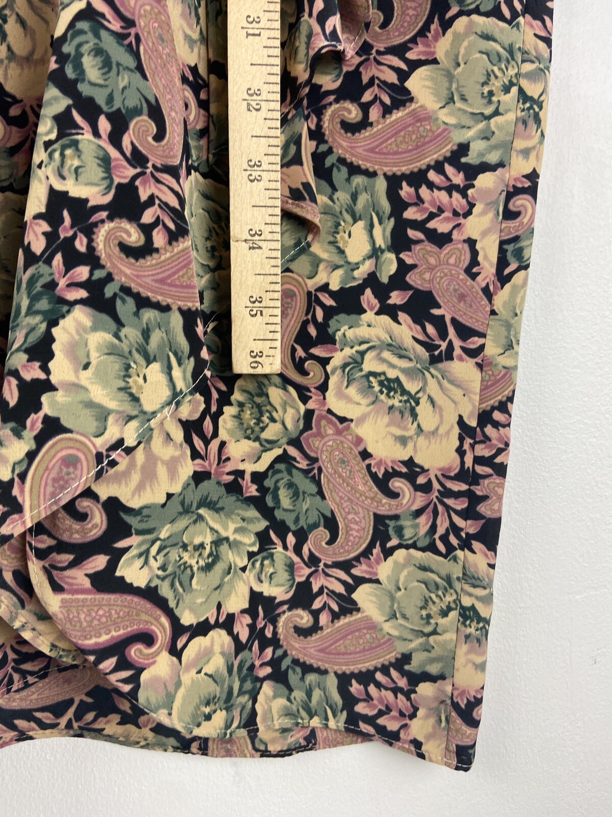 VTG 80’s Alexis Fashions Multicolor Pleated Paisley Shoulder Pads Dress Size 10