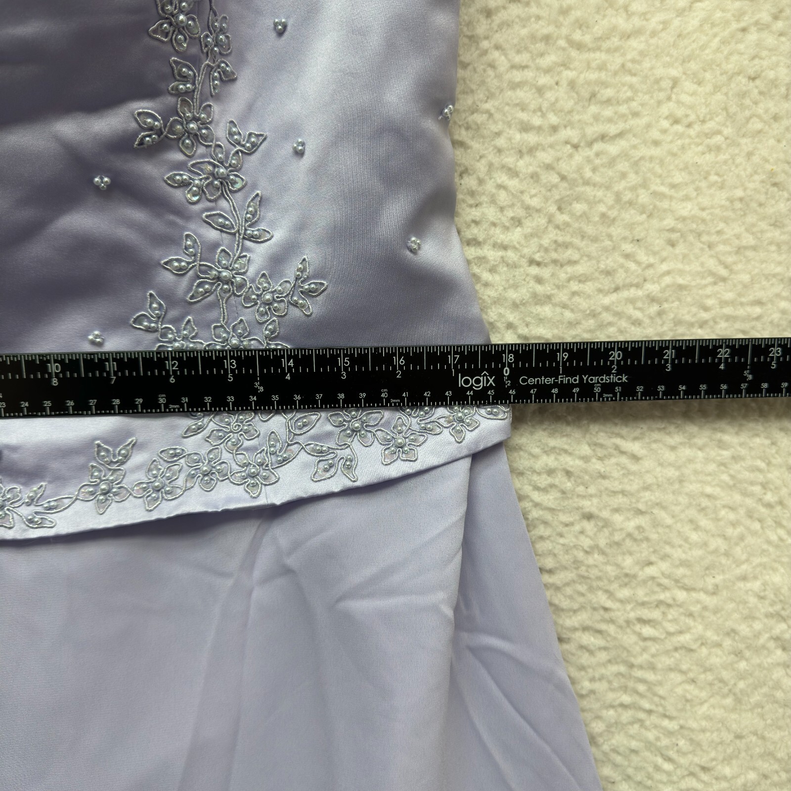 Vintage Prom Dress 16 XL Womens Lavender Lilac Purple Satin Mesh Corset Lace-Up