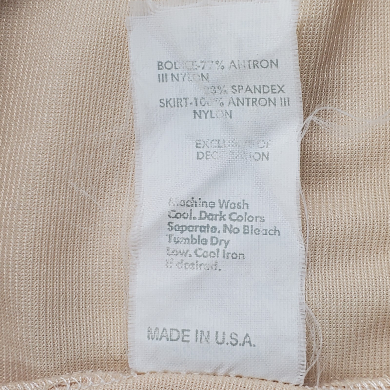 VTG 60s Gossard Artemis Neutral Beige Nude Strapless Long Slip 32 Union USA Made