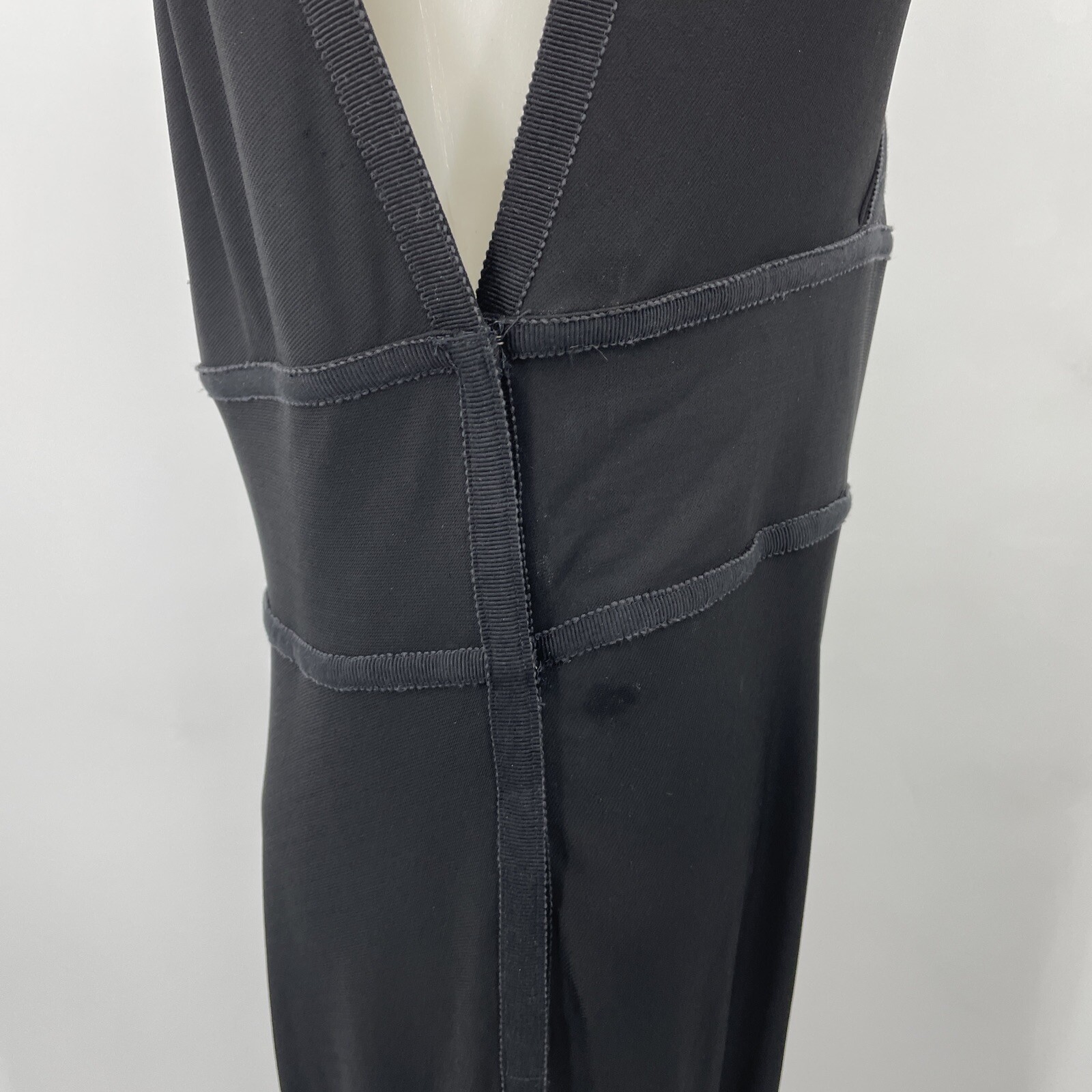 Vintage Donna Karan Dress Maxi Black Gown Size Large Union Tag Evening Gown
