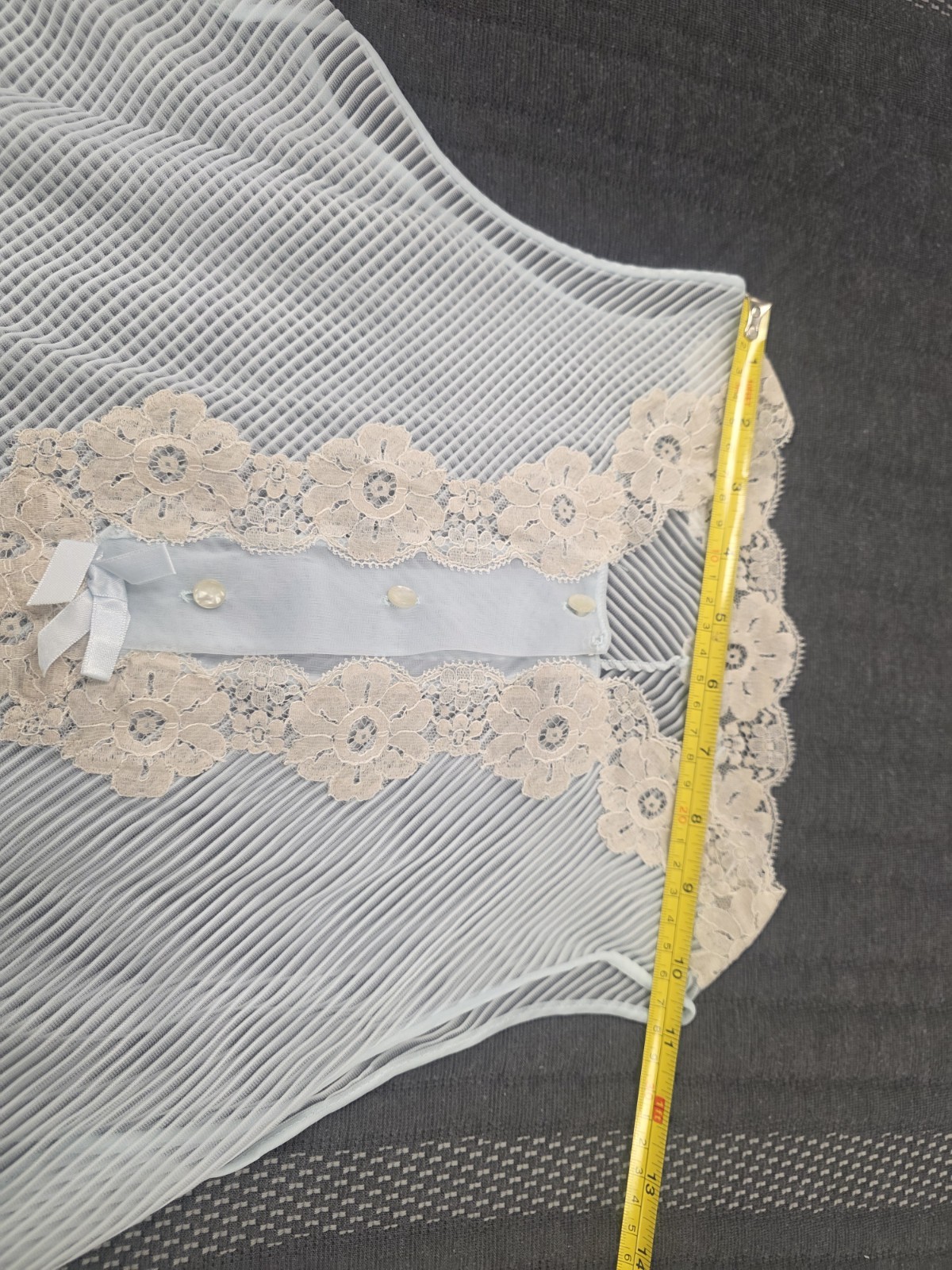 Vtg Goddard Artemis Sheer Chemise Shortie Nightie Babydoll Blue Small Style 6168