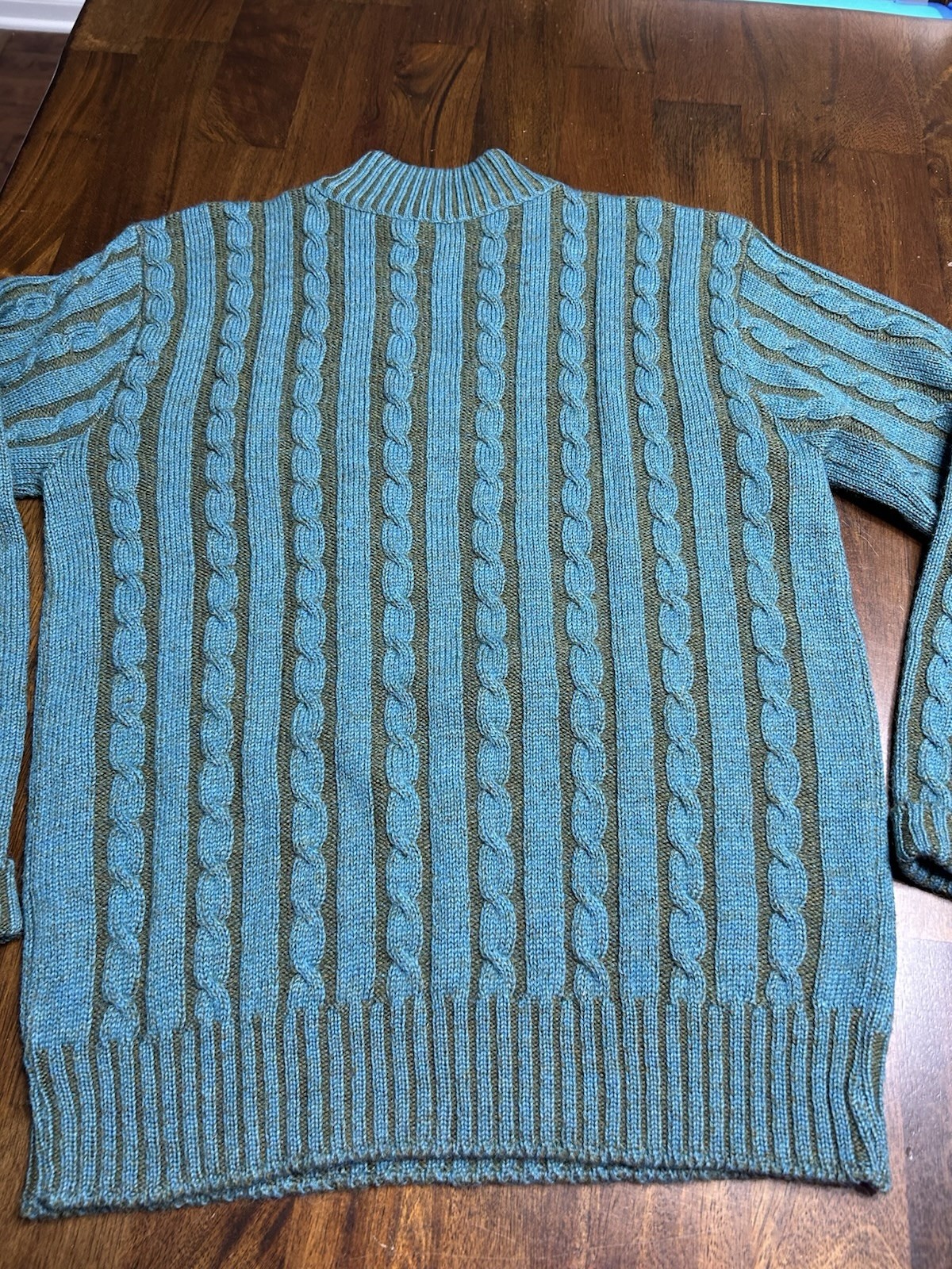 Vintage 100% Virgin Wool Sweater Unique Color And Pattern