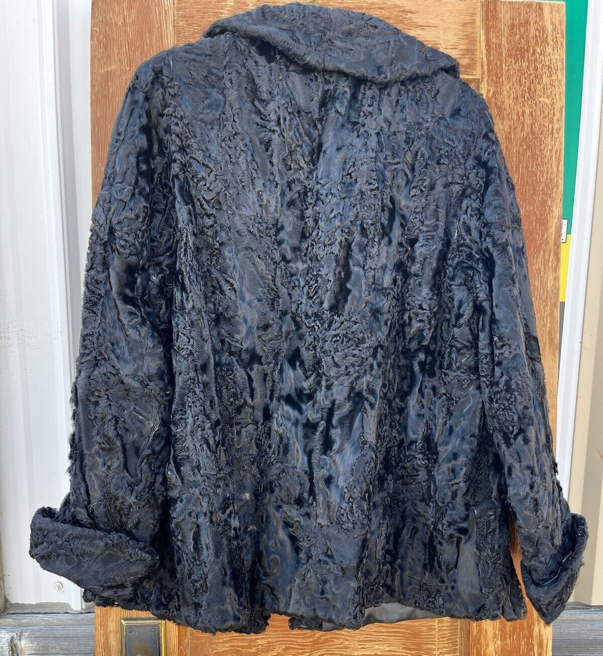 1940s Jordan Marsh (now Macy’s) Boston Black Persian Lamb Coat VTG Fur Jacket