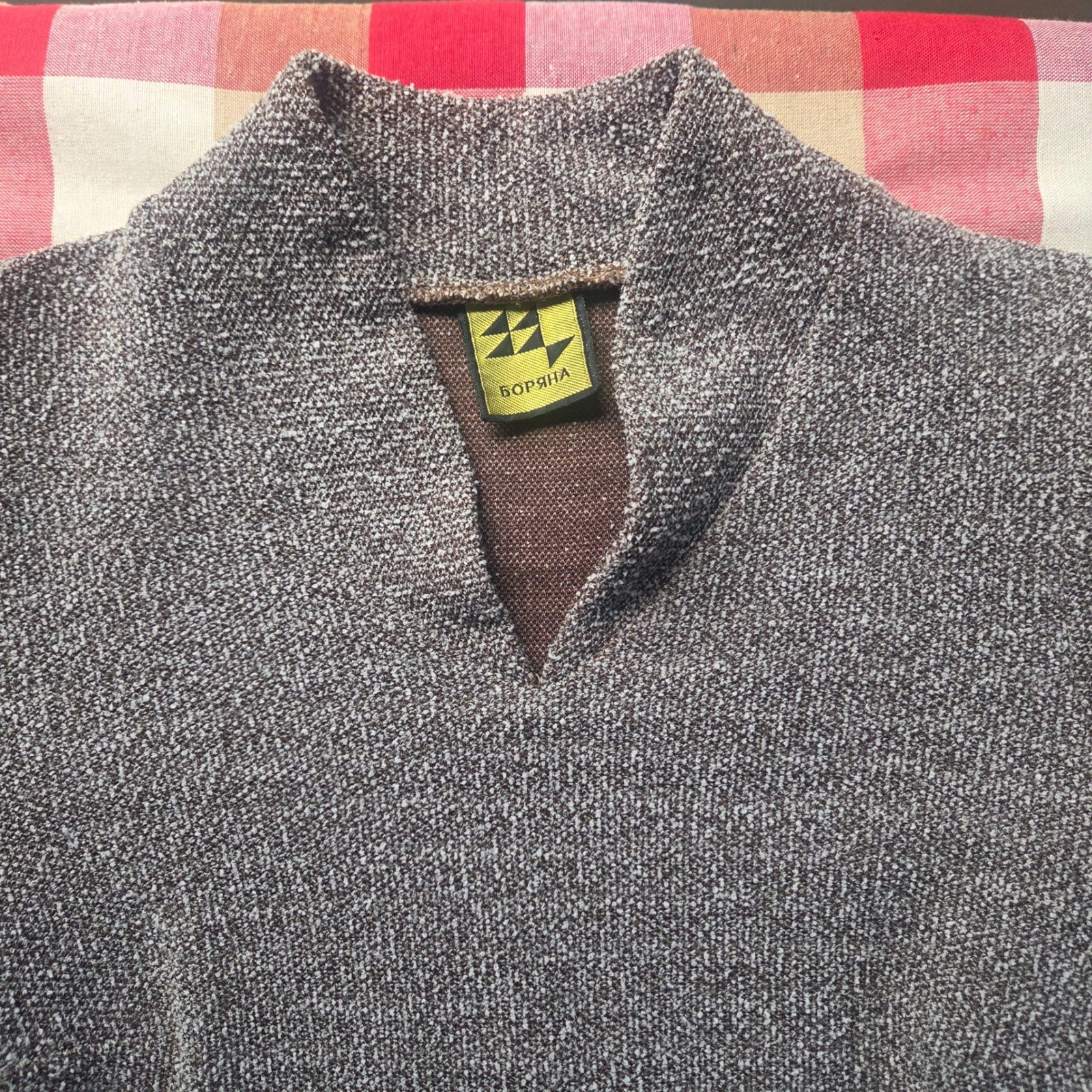 Vintage Lagenlook Brown Wool Knit Dress Made in Europe Artsy Marled Cottagecore