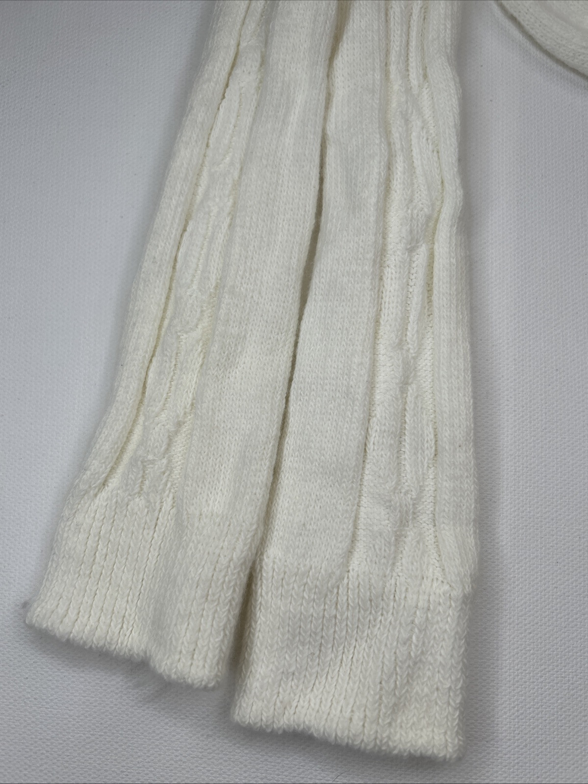 VTG Socks Hosiery 80’s Cable Knit NOS 9-11 19″ USA Stocking School Girl Misses