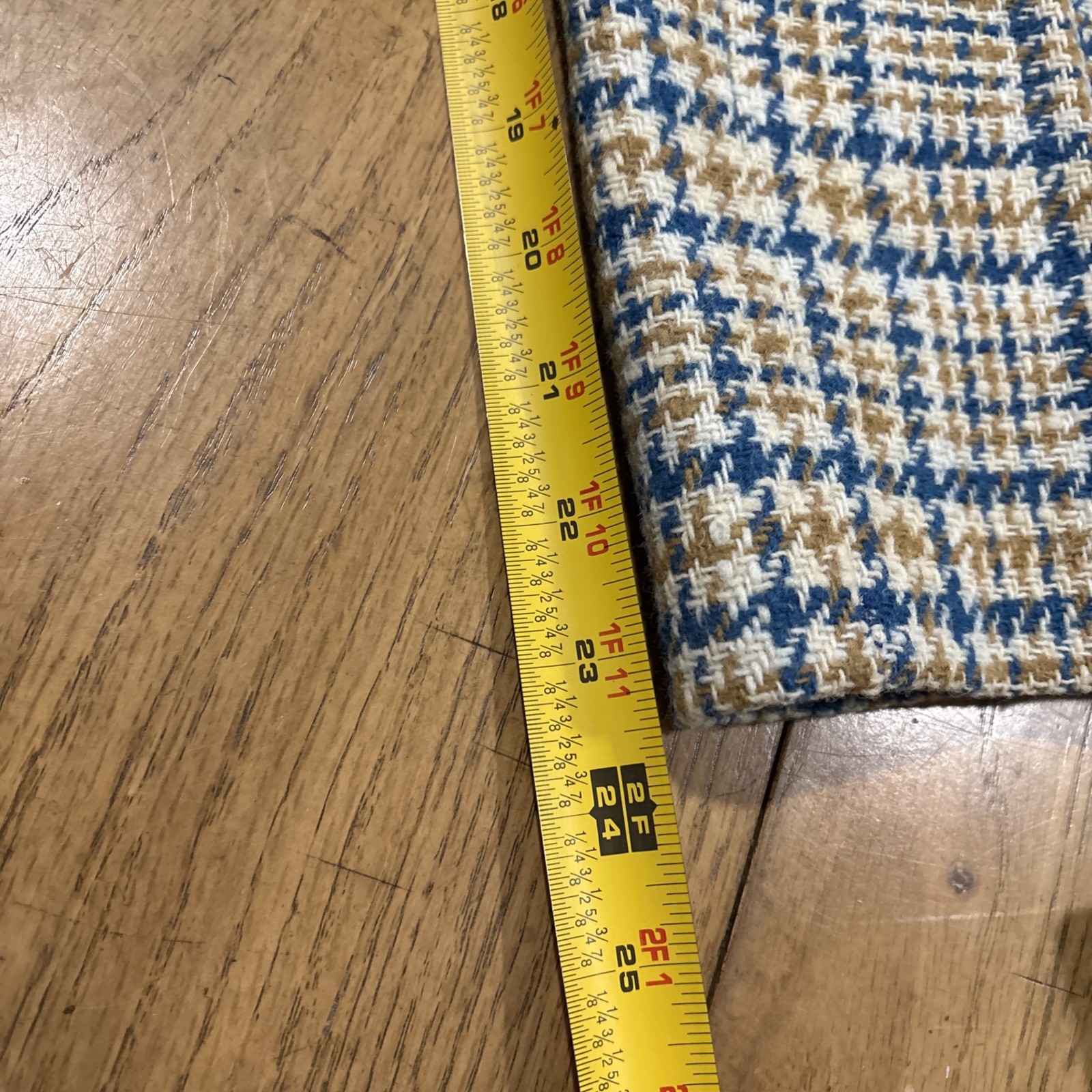 1970s Wool Houndstooth Tweed Plaid Women’s Pants Size 10EU Retro Cool!