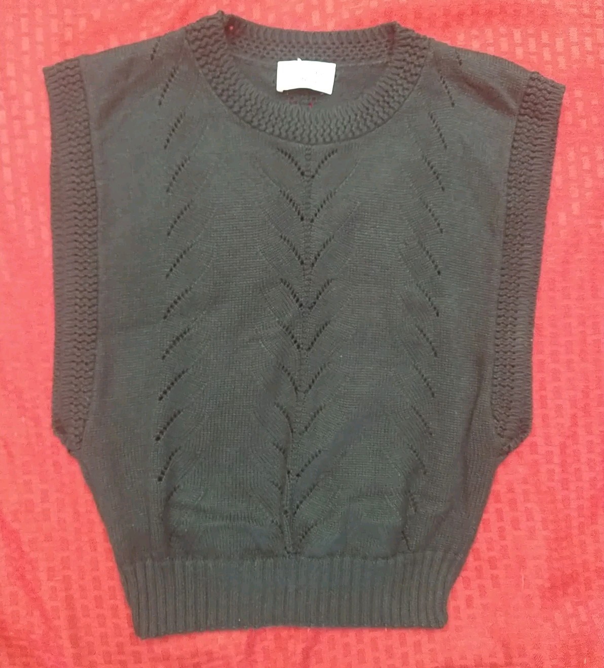 Vintage Cristin Stevens Black Sweater Vest. Made In USA ~SZ XS?~