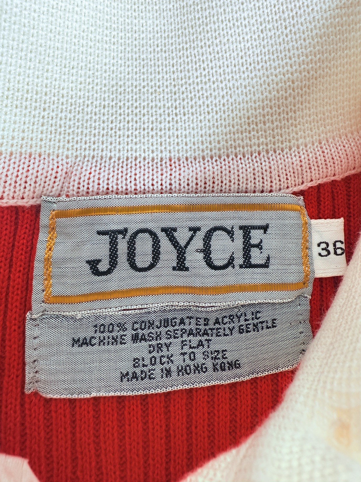 Vintage Women’s 1960’s red Top M Pullover long sleeve Collared shirt Joyce