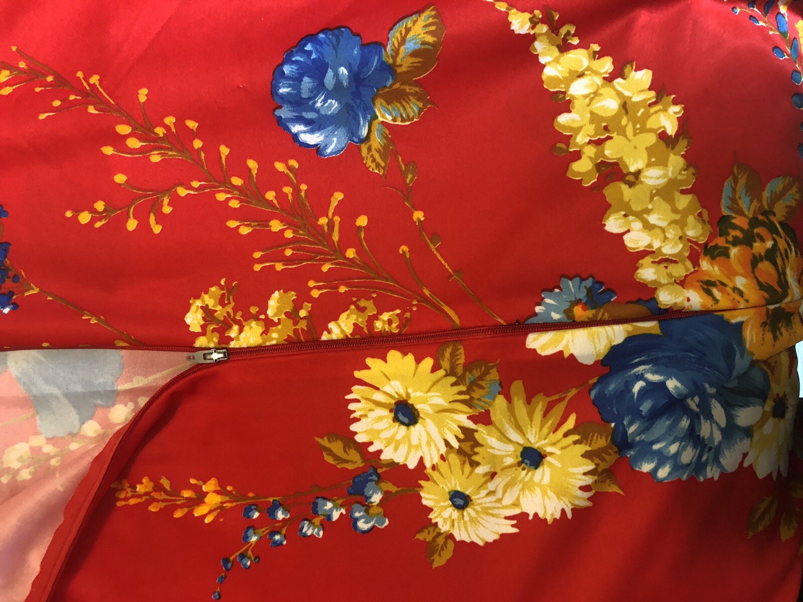 Vintage Plaza 9 Housecoat Duster Large Floral Bright Bold Dress