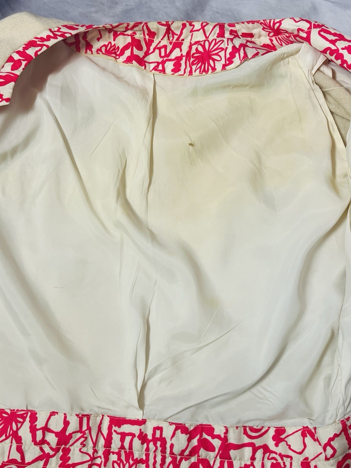 Vintage 1960’s Doncaster Pink & White Silk Shift Dress w/ Cashmere Cardigan Sz M