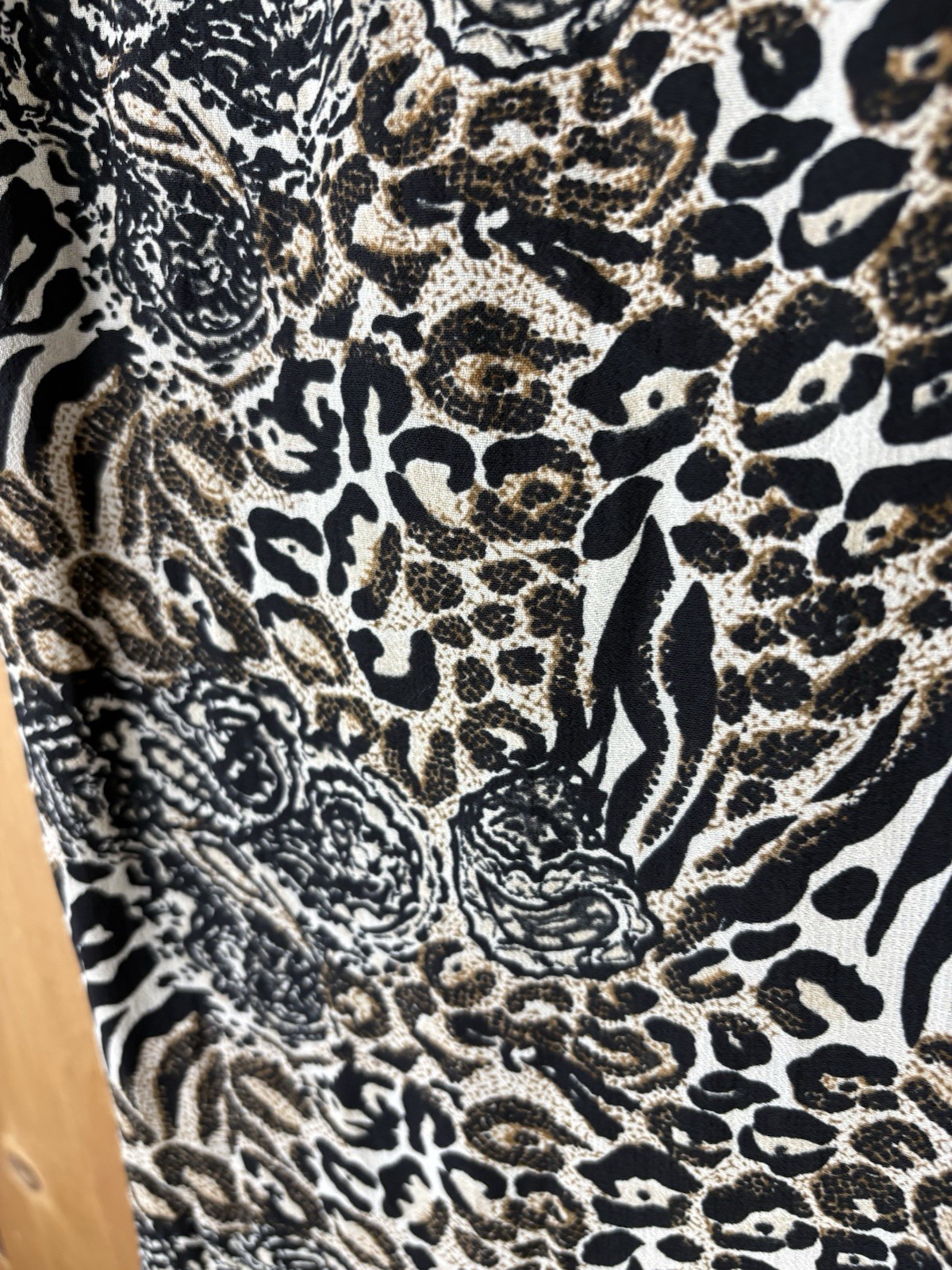 VTG CDC SLIP DRESS SLEEVELESS MAXI LEOPARD & Roses Women’s Sz 6 Y2K Slip Dress