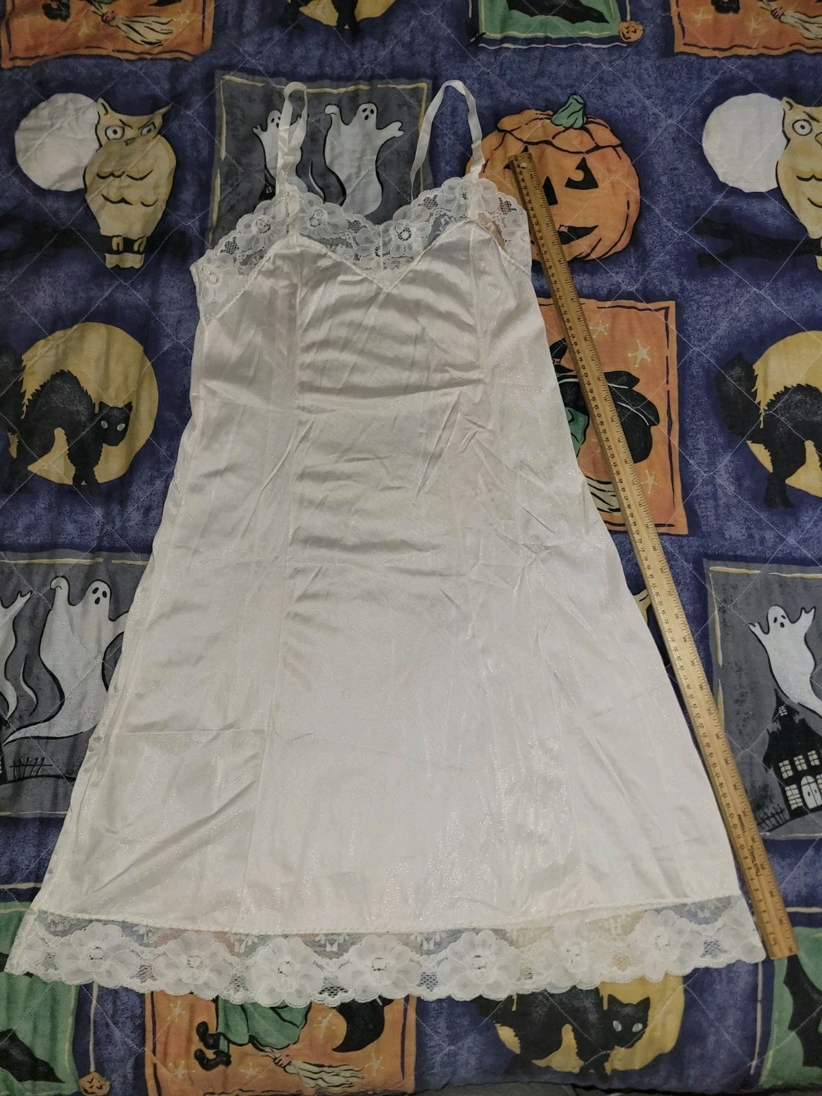 Velrose Full Slip Gown Ivory Lace Vintage Women’s Size 36