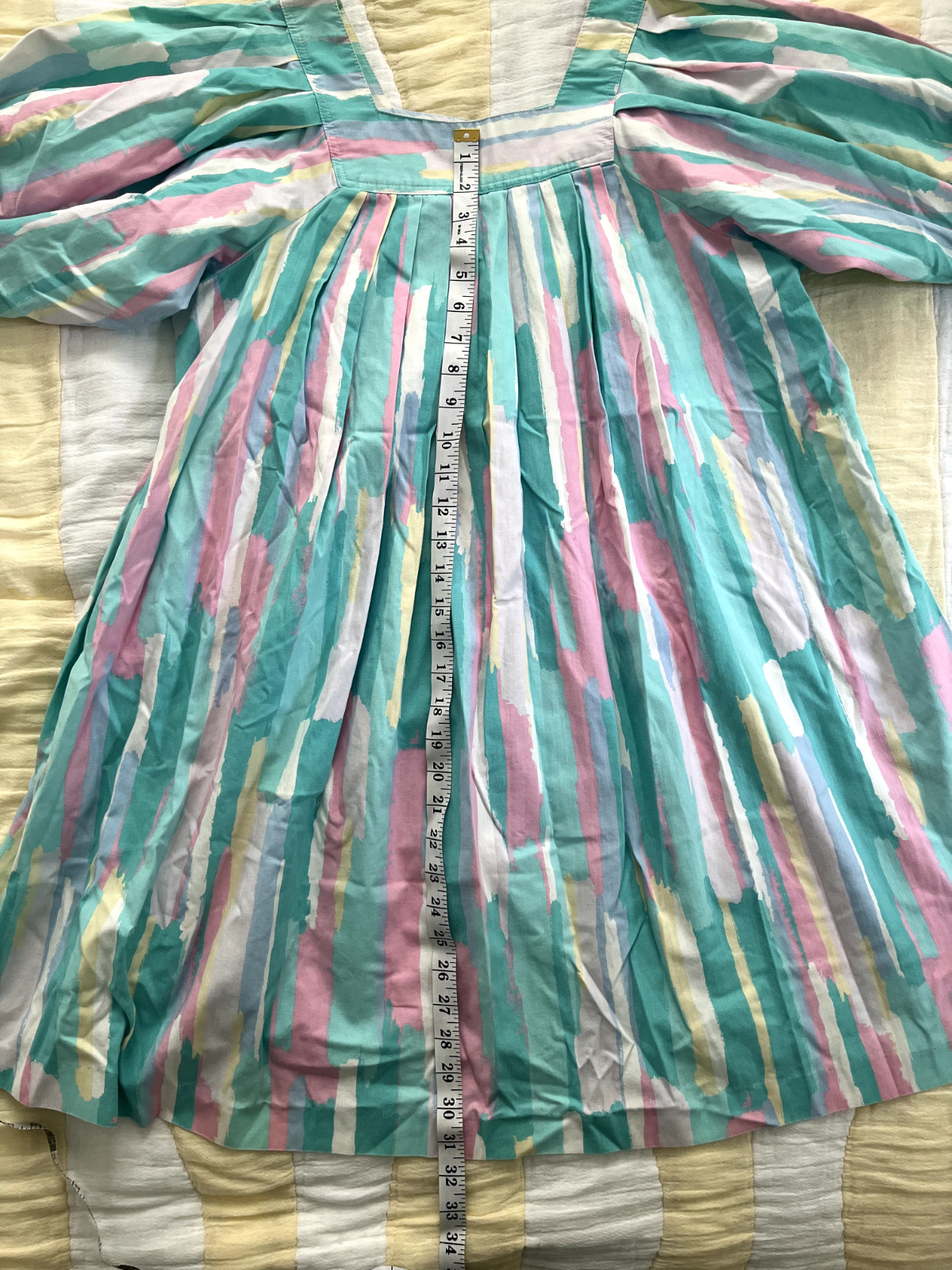 VTG 60s-70s Ruth Norman for Saks Fifth Avenue Multicolored Mini Flowy Dress