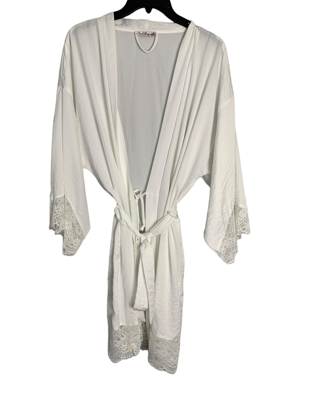 VTG Linea Donatella Wedding Lace White Robe Womens Peignoir Nightgown Lingerie