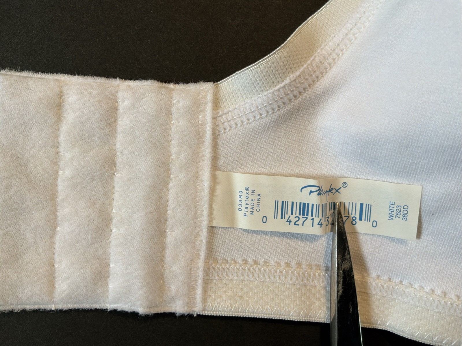 Vintage Lot Of 2 Playtex White 7523 *92% COTTON White Underwire Bras Unworn 38DD