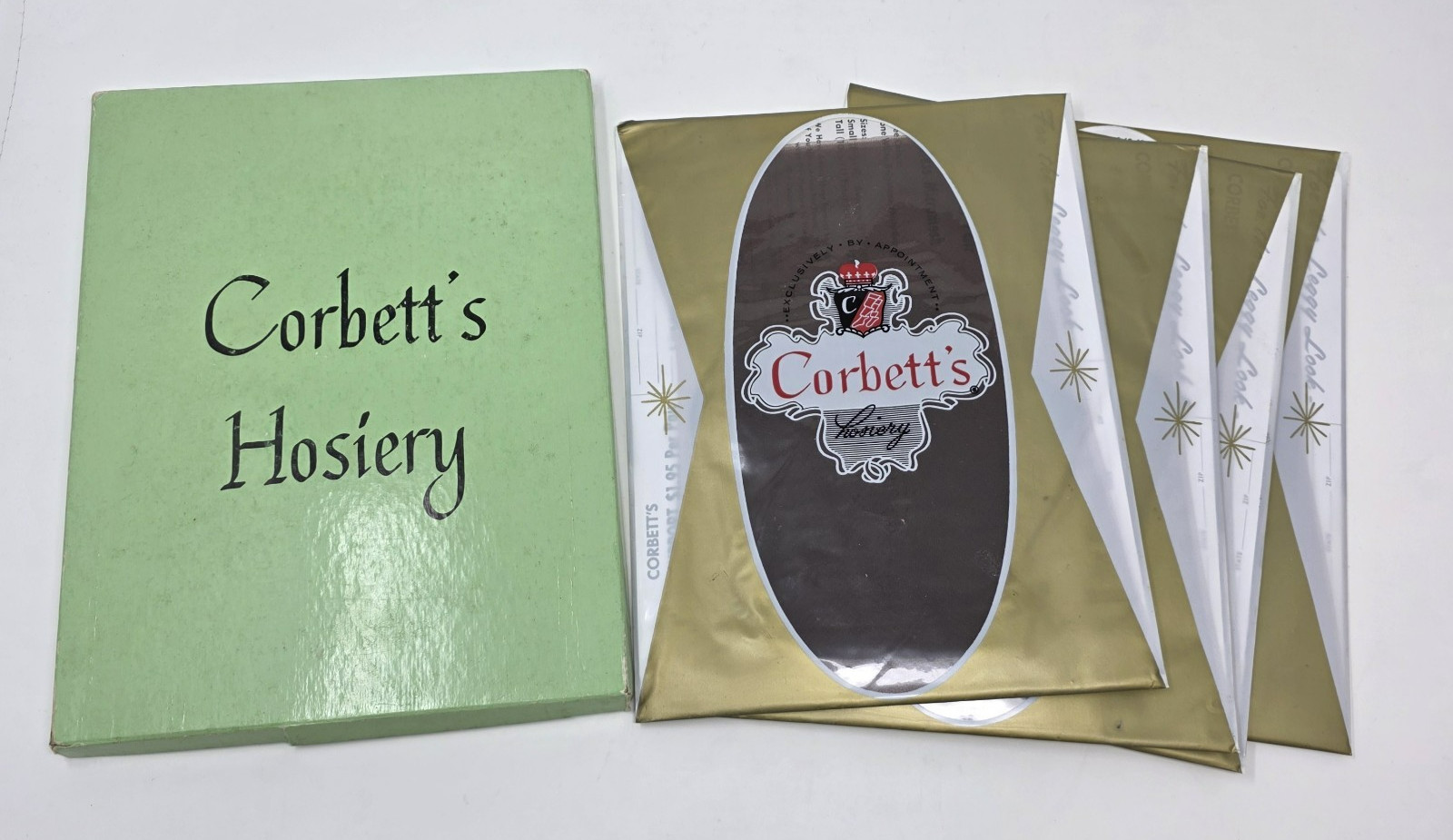 3 NIB Vintage Nylon Stockings 1960s Corbett’s Hosiery Seamless Sheer Brown 10 M