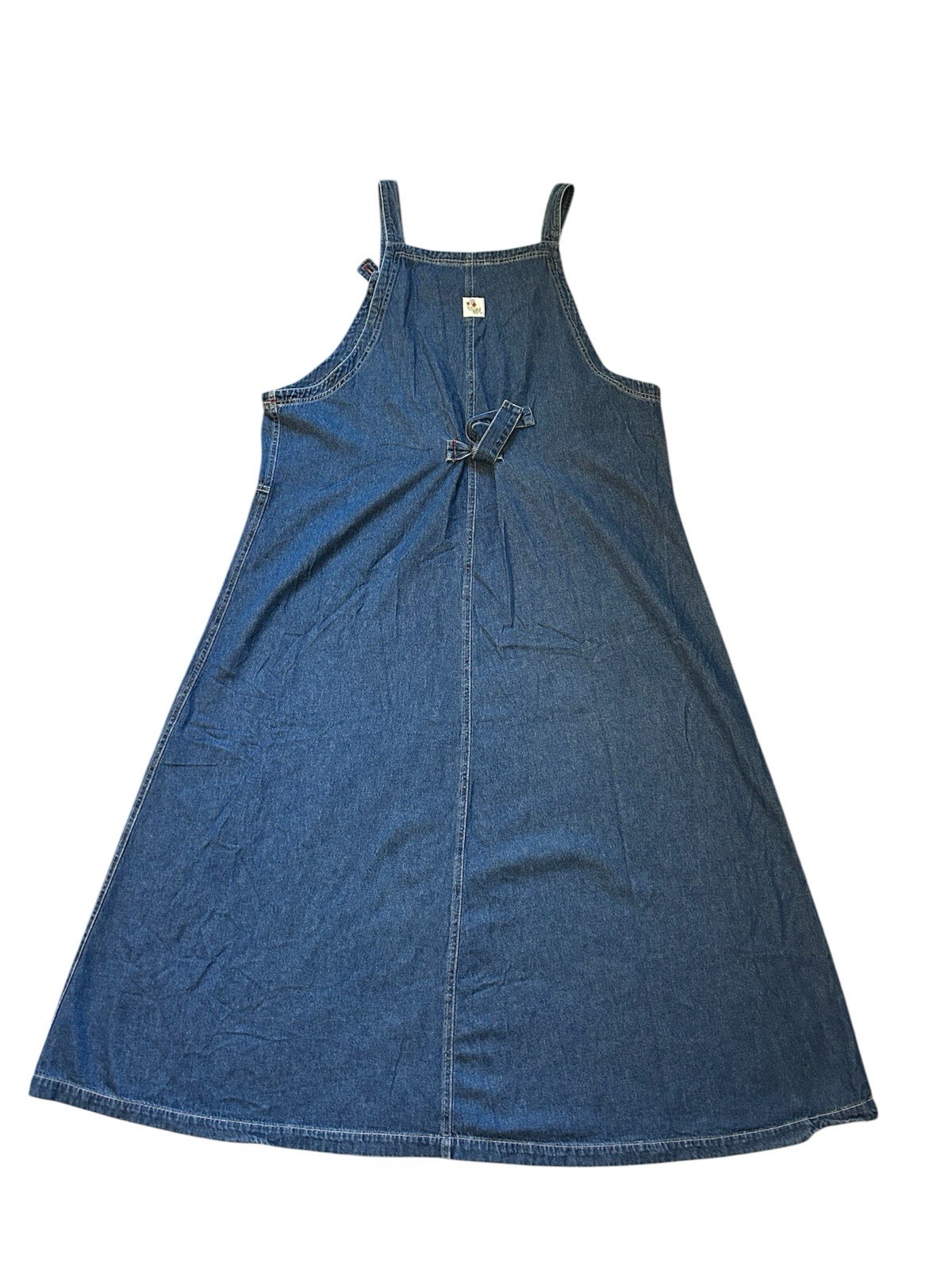 Vtg Disney Store Embroidered Mickey Minnie Denim Overall Dress Approx 18-20W*