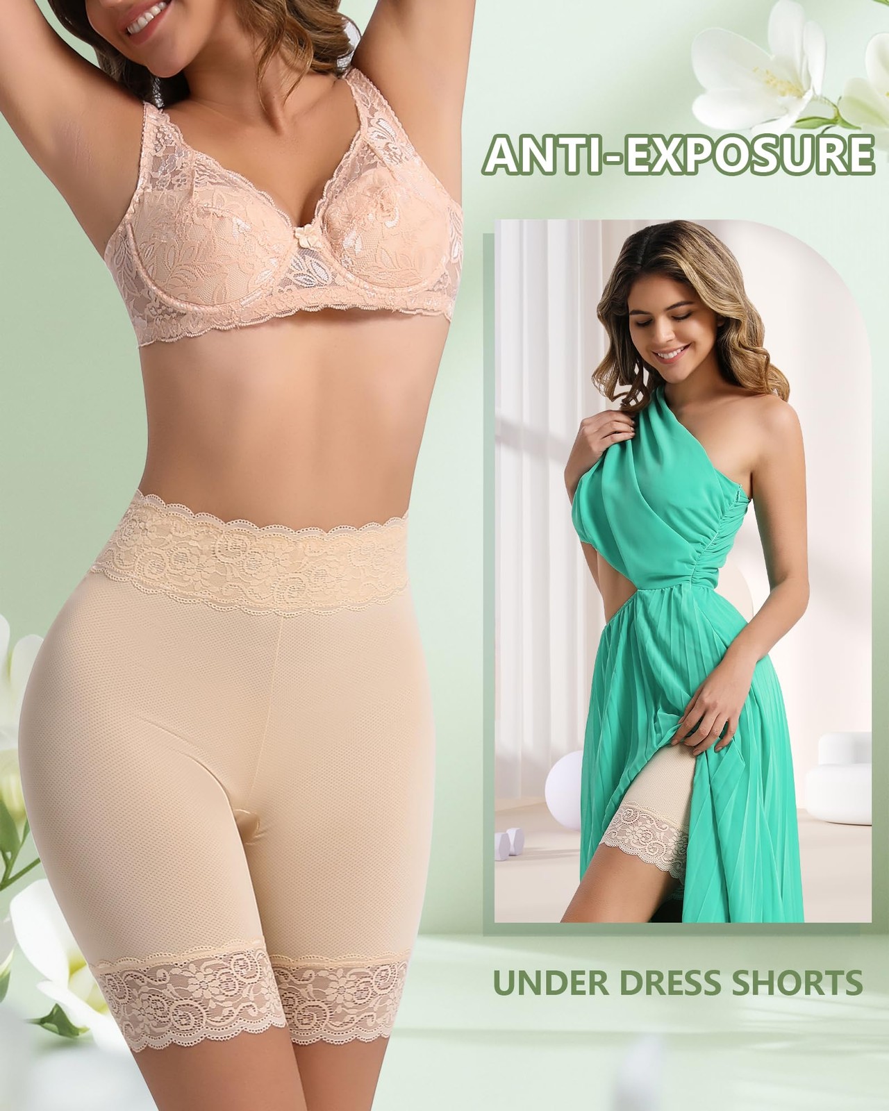 Women’s Slip Shorts for Under Dresses Cooling Anti Chafing High Waisted Under…