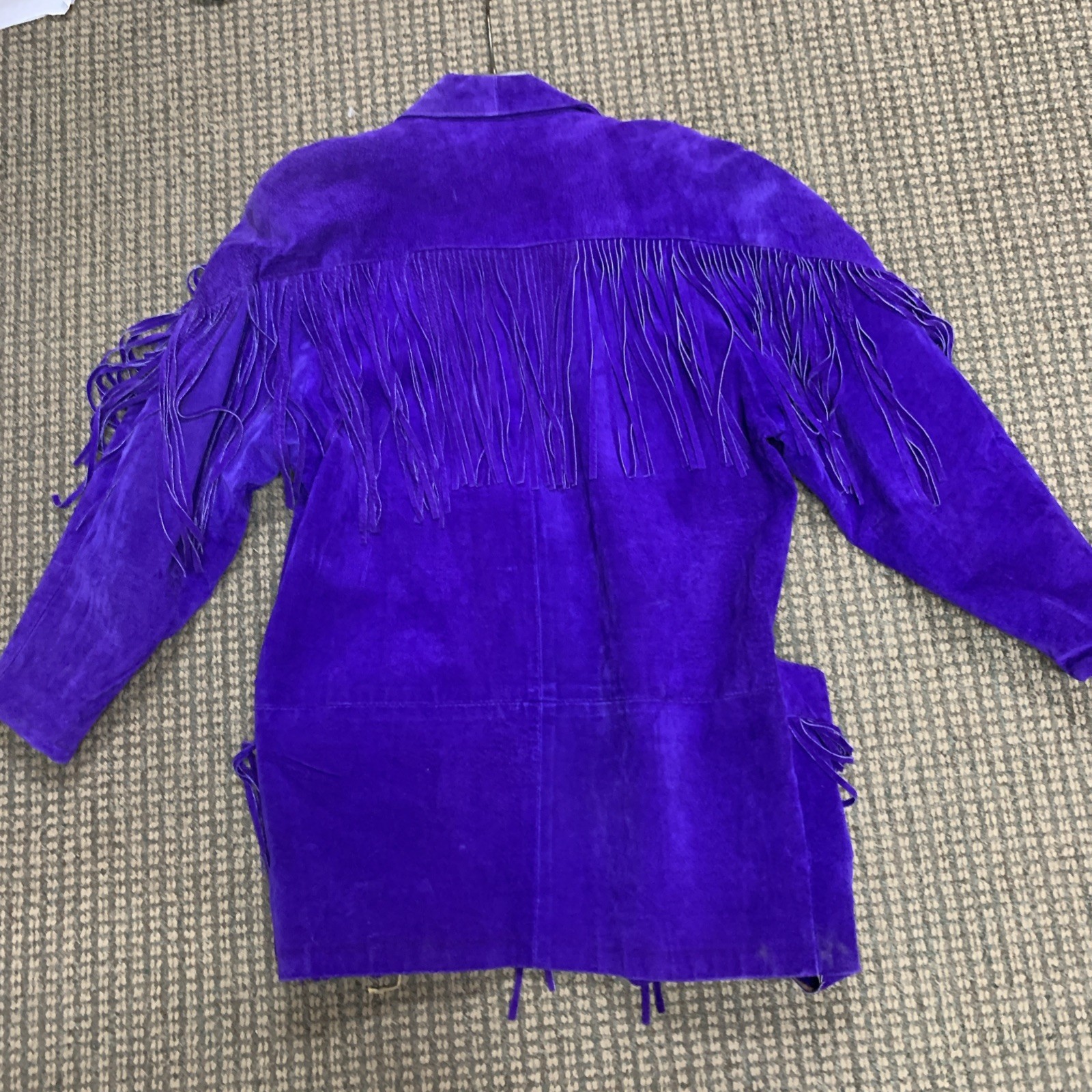VTG Outerwear by Phoenix vintage purple suede Fringed jacket Western/Biker 80s
