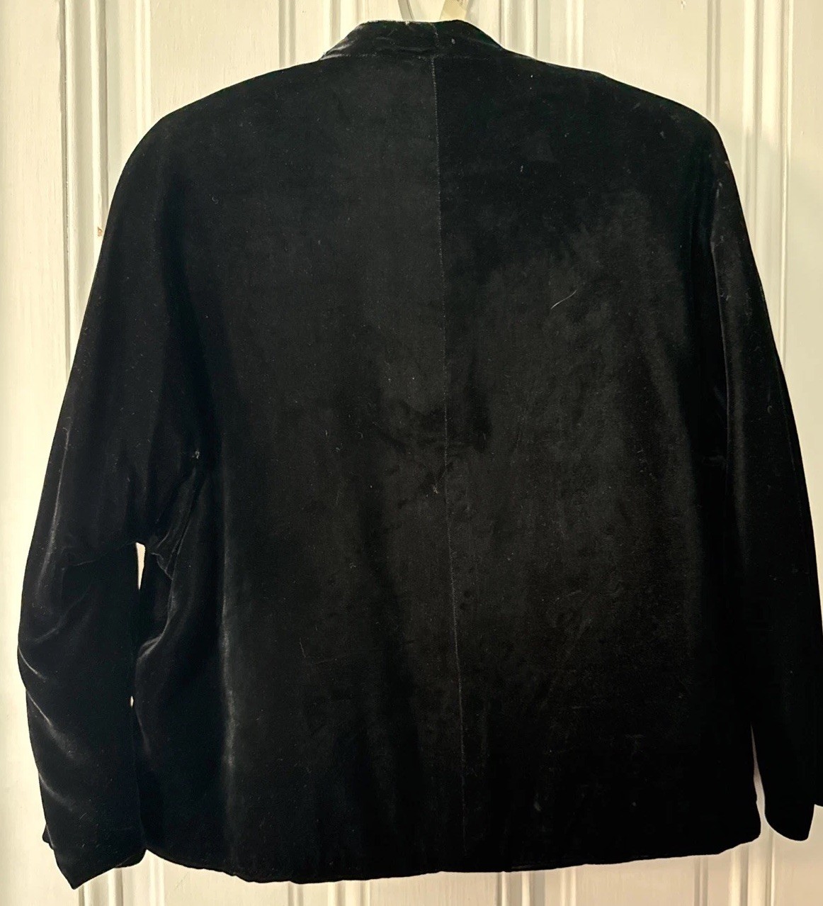 Vintage 50s Black Velvet Dolman Jacket W Beaded Pockets- Talbert NY-size M