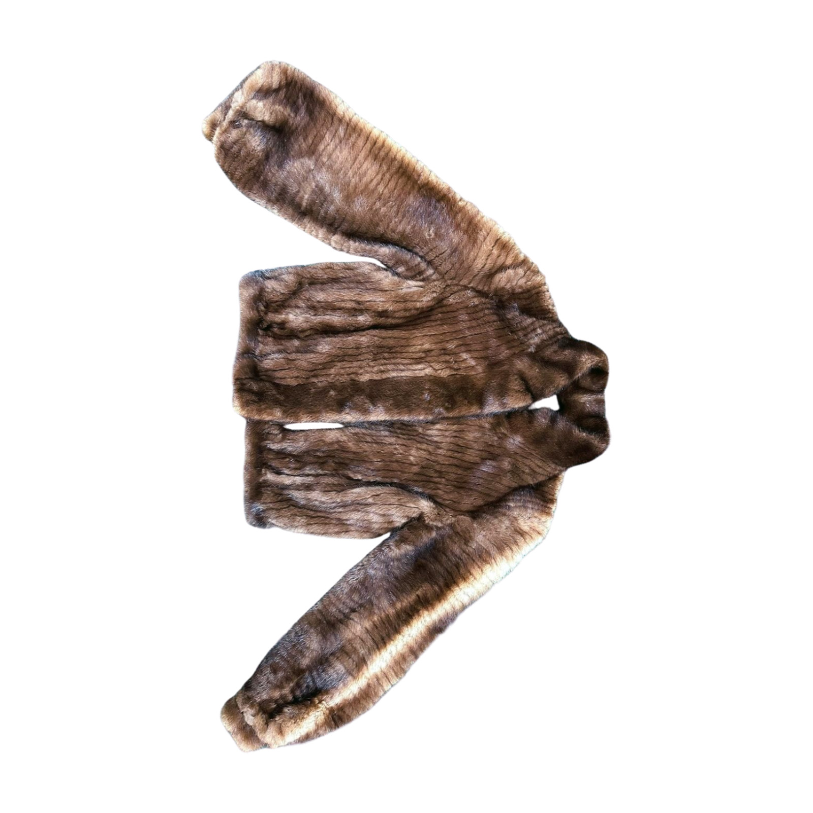 Vintage Luxe Brown Fur Coat – Short Length – Small/XS