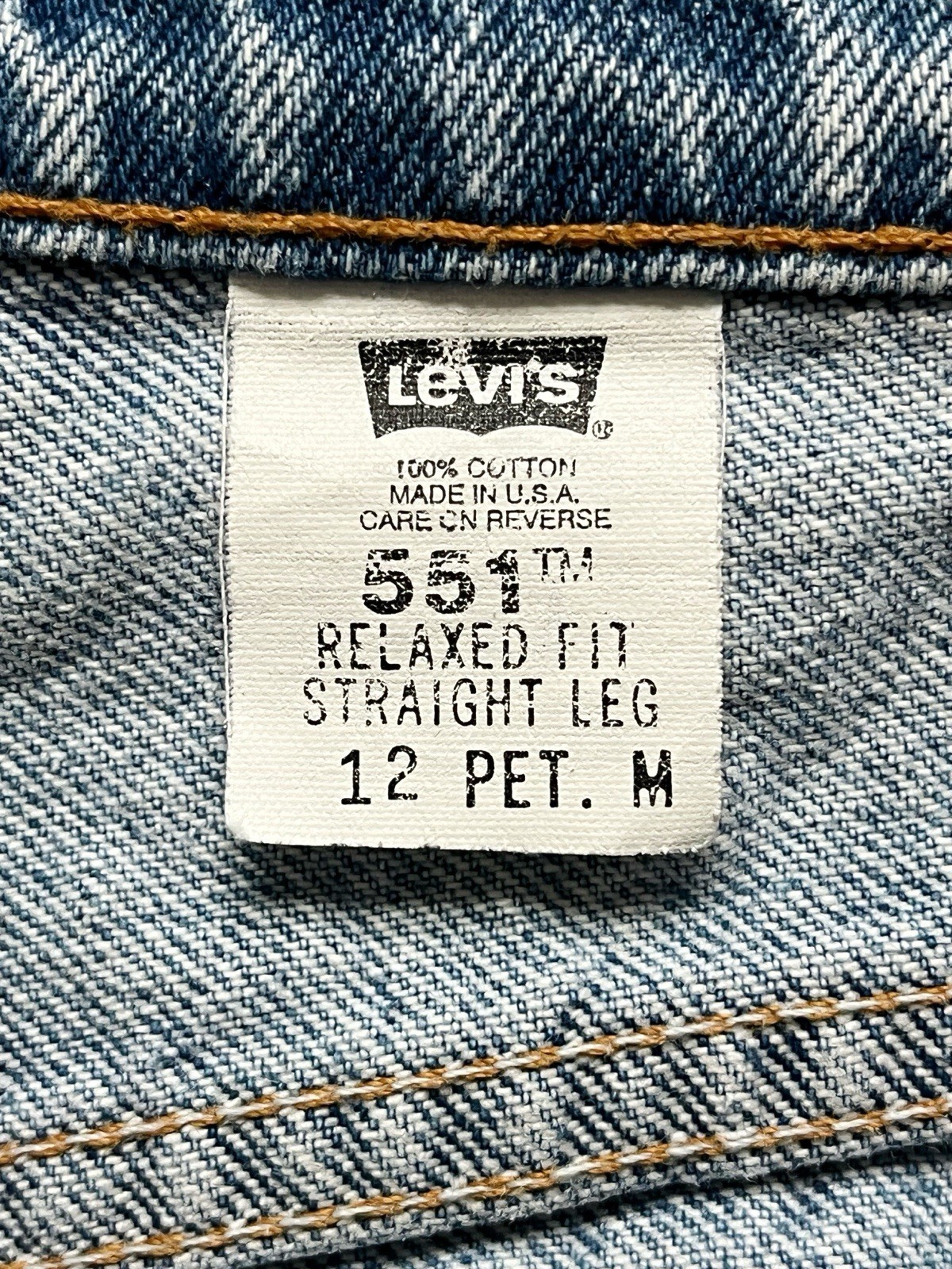 【VTG】1996 Levi’s 551 Relaxed Tapered Jeans 🇺🇸USA Made Women’s 12 PET Fit 29×27
