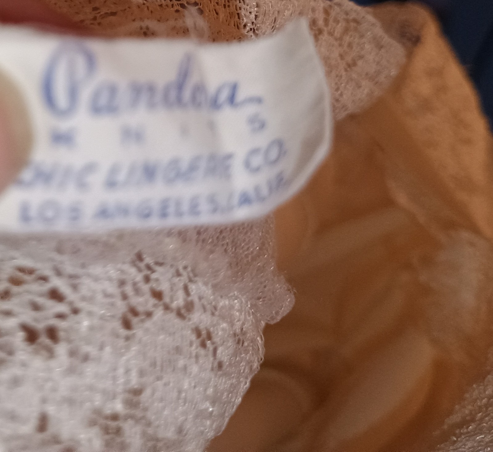 Vintage 50s Pandora By Chic Lingerie Cream Ivory Slip Dress Sheer Lace Nylon