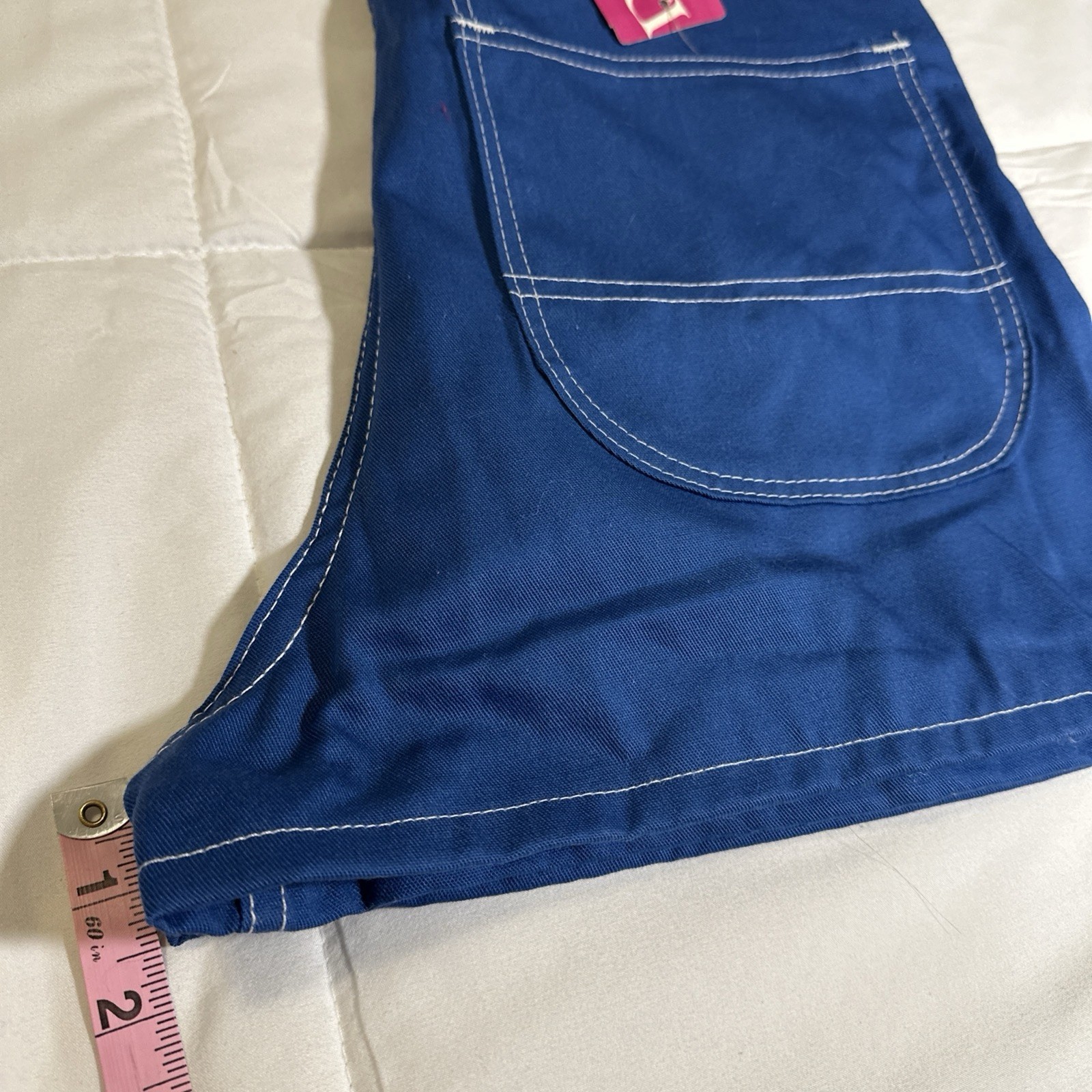 Vintage Deadstock Washington Dee Cee Overall Shorts Blue Size 9 Made in USA
