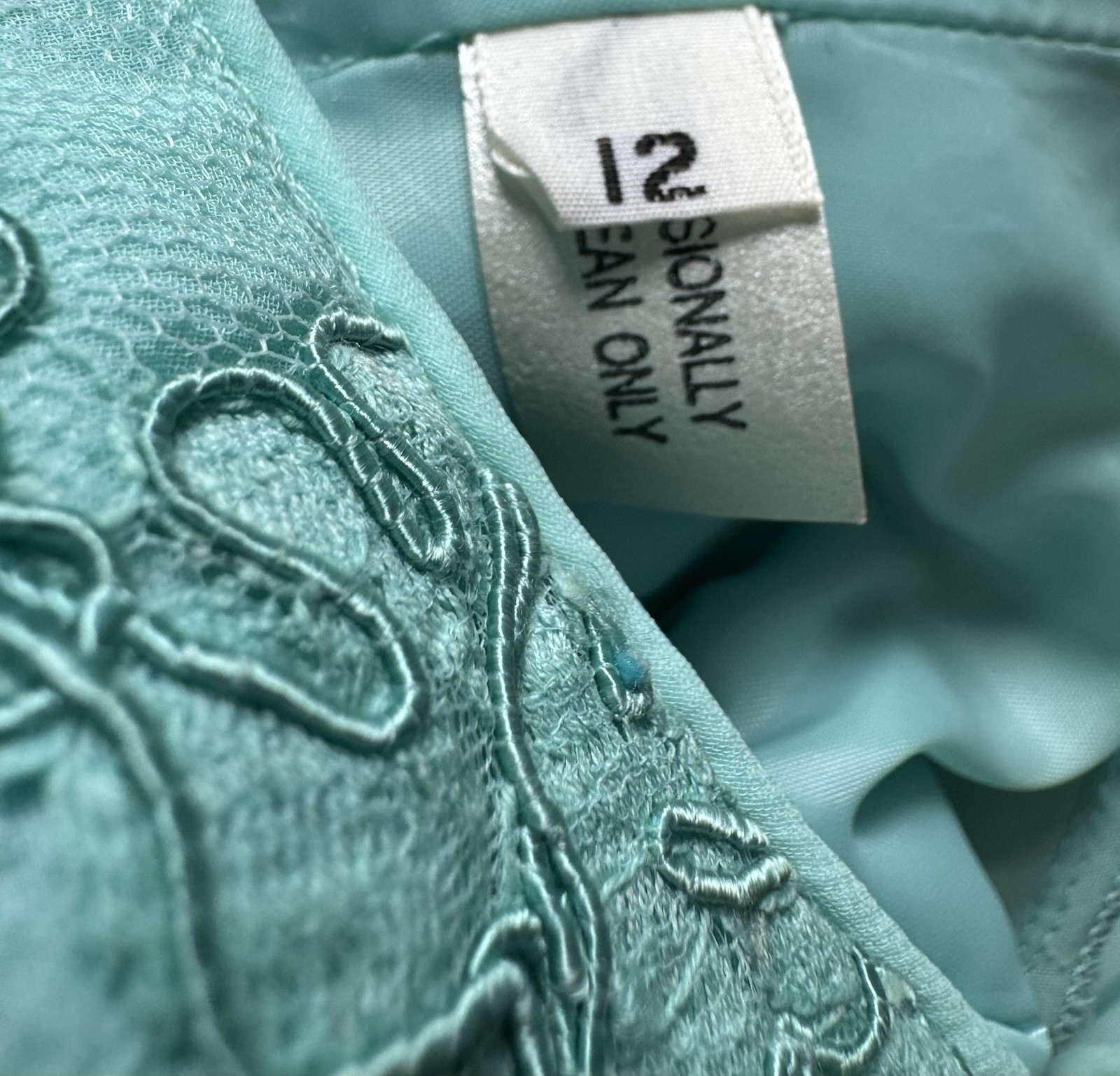 Lace Chiffon Outfit Set 2 Pc Green Skirt Top Formal Womens 12 Vintage Gene Roye