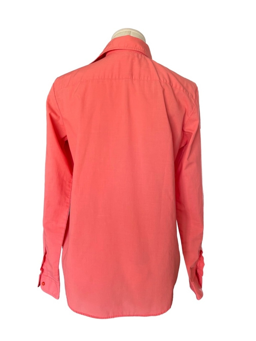 Vintage Minimalist Coastal Coral Button Up Shirt – Coral – M/L