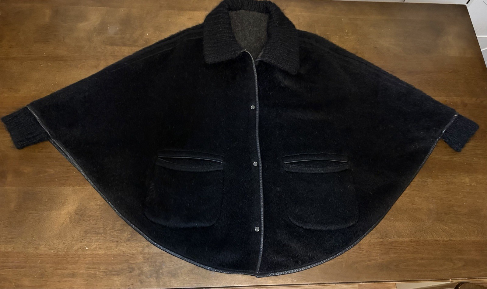 Vintage Bonnie Cashin Sills Reversible Mohair Cape Jacket Coat Saks Fifth Avenue