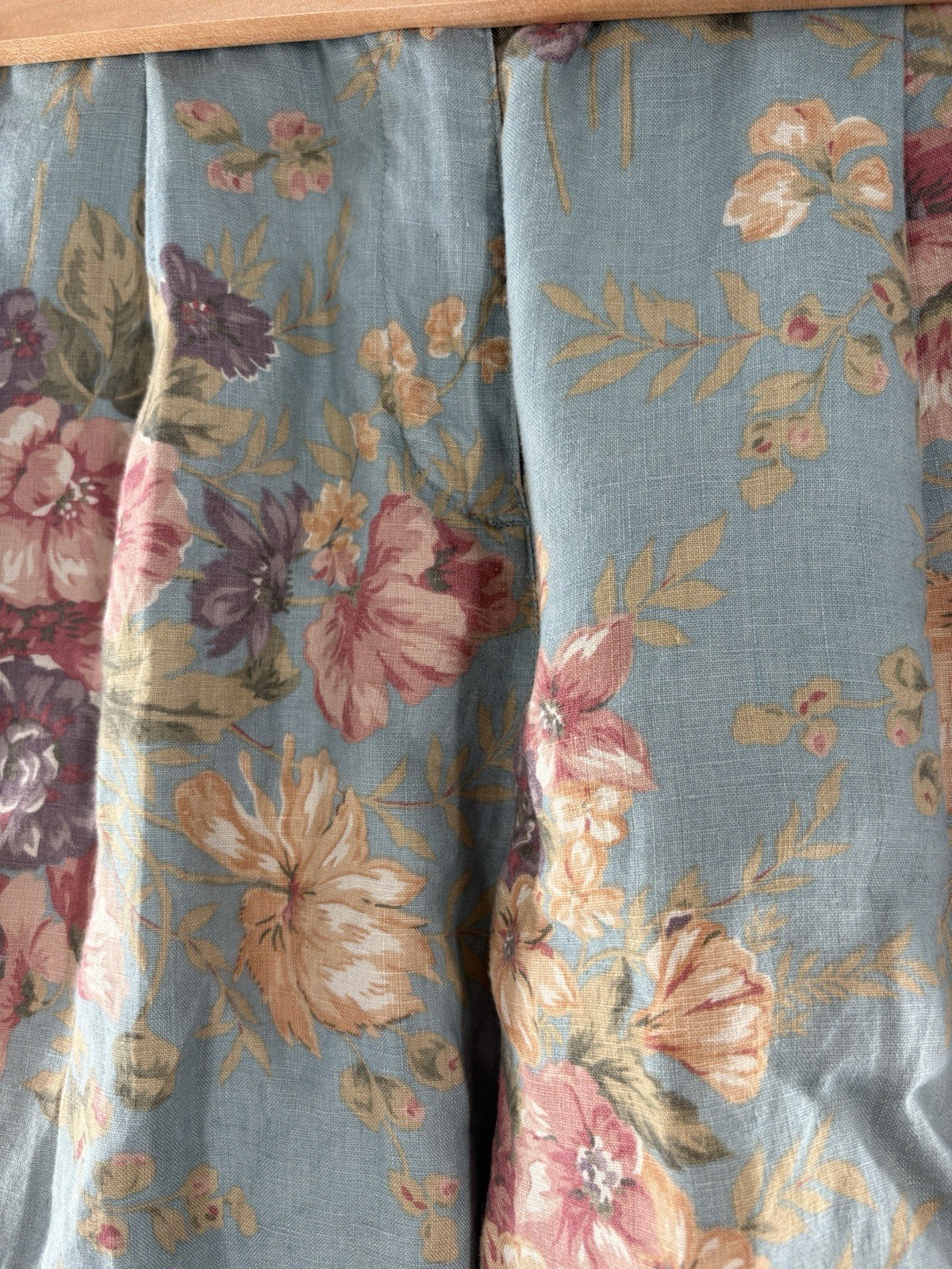 VTG Lauren Ralph Lauren Floral Linen Shorts Pleated High Waist Cottagecore 6P