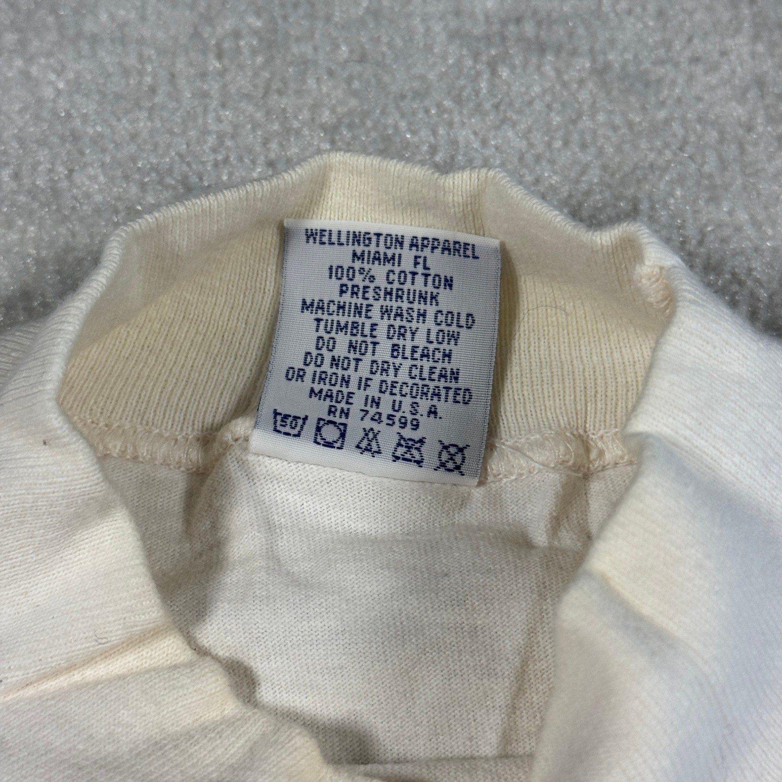 Vintage Madison Sailing Mock Neck Long Sleeve T-Shirt XL White 90s Made in USA
