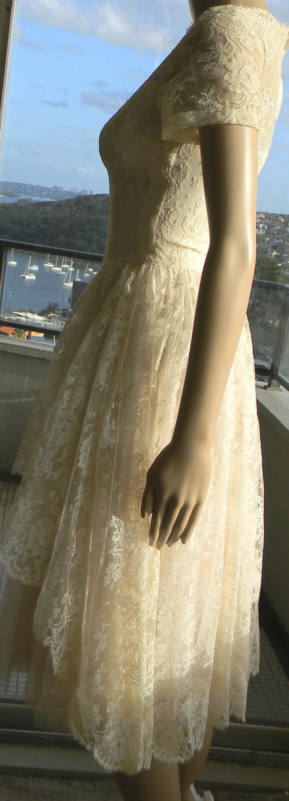 VINTAGE Rockabilly Couture 1950s Original Princess Fairy-tale Lace Tulle Dress