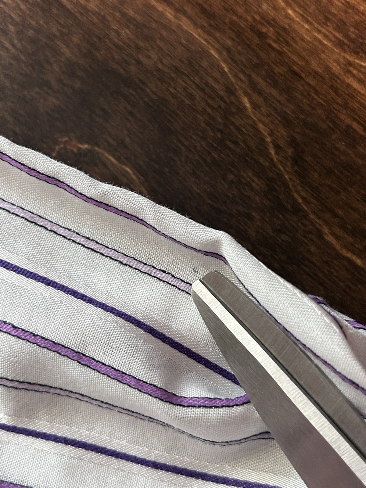 Vtg 80s Women’s Cobble Lane Shirtmakers Purples & Whites Stripes button shirt 12