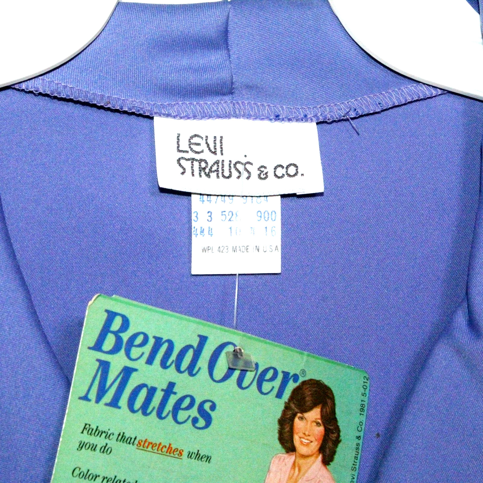 VINTAGE LEVI STRAUSS & CO BEND OVER MATES BLOUSE TOP 16 LARGE W/TAGS 1981