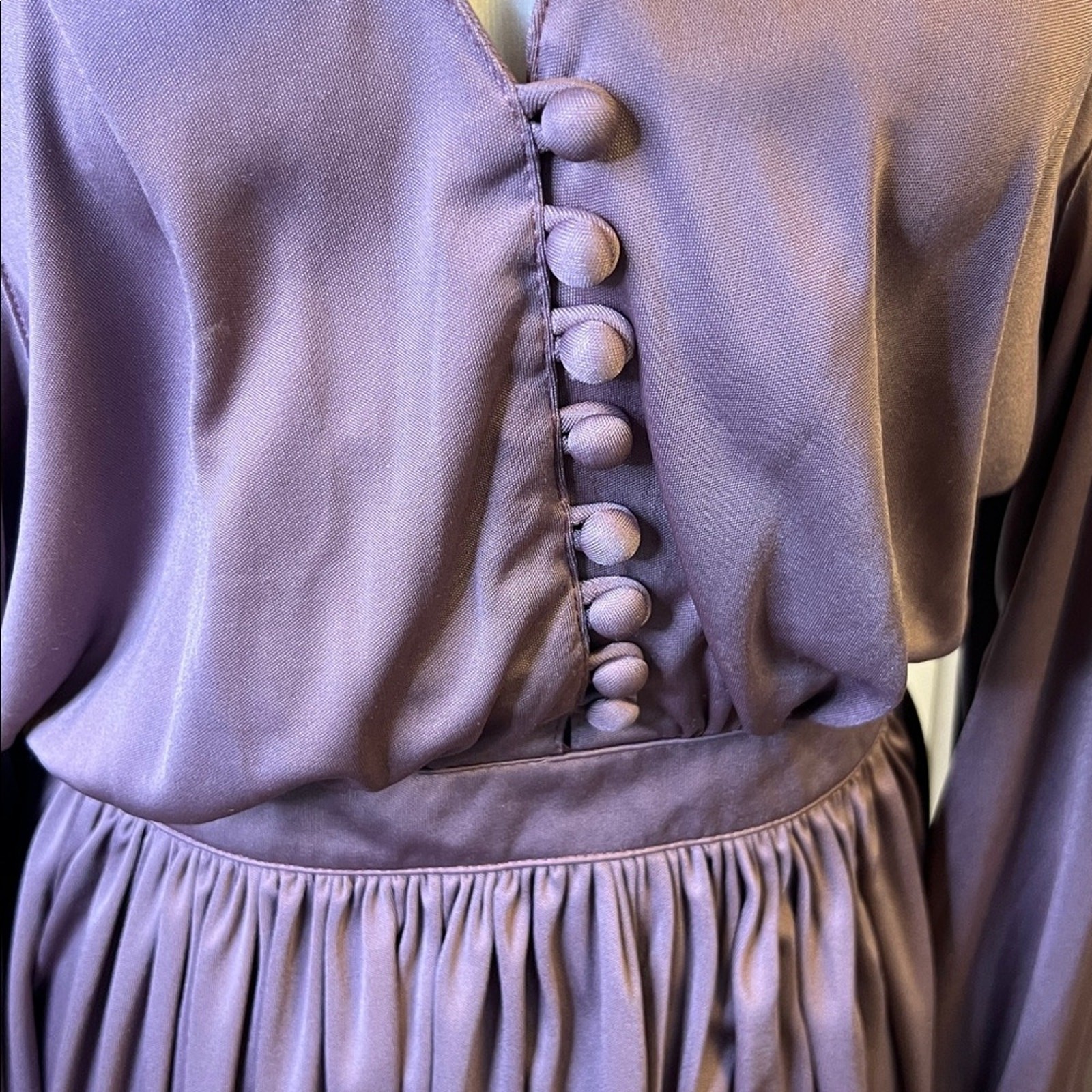 Vintage 1980s Dress by George Rech Paris Long-Sleeve Disco classic