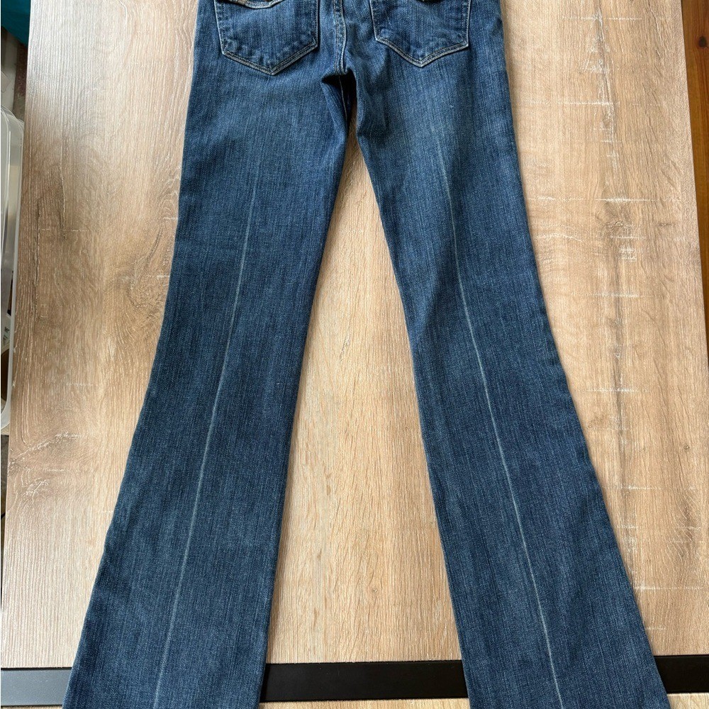 PAIGE Vintage Fairfax Blue Washed Flare Jeans sz 25- Y2K