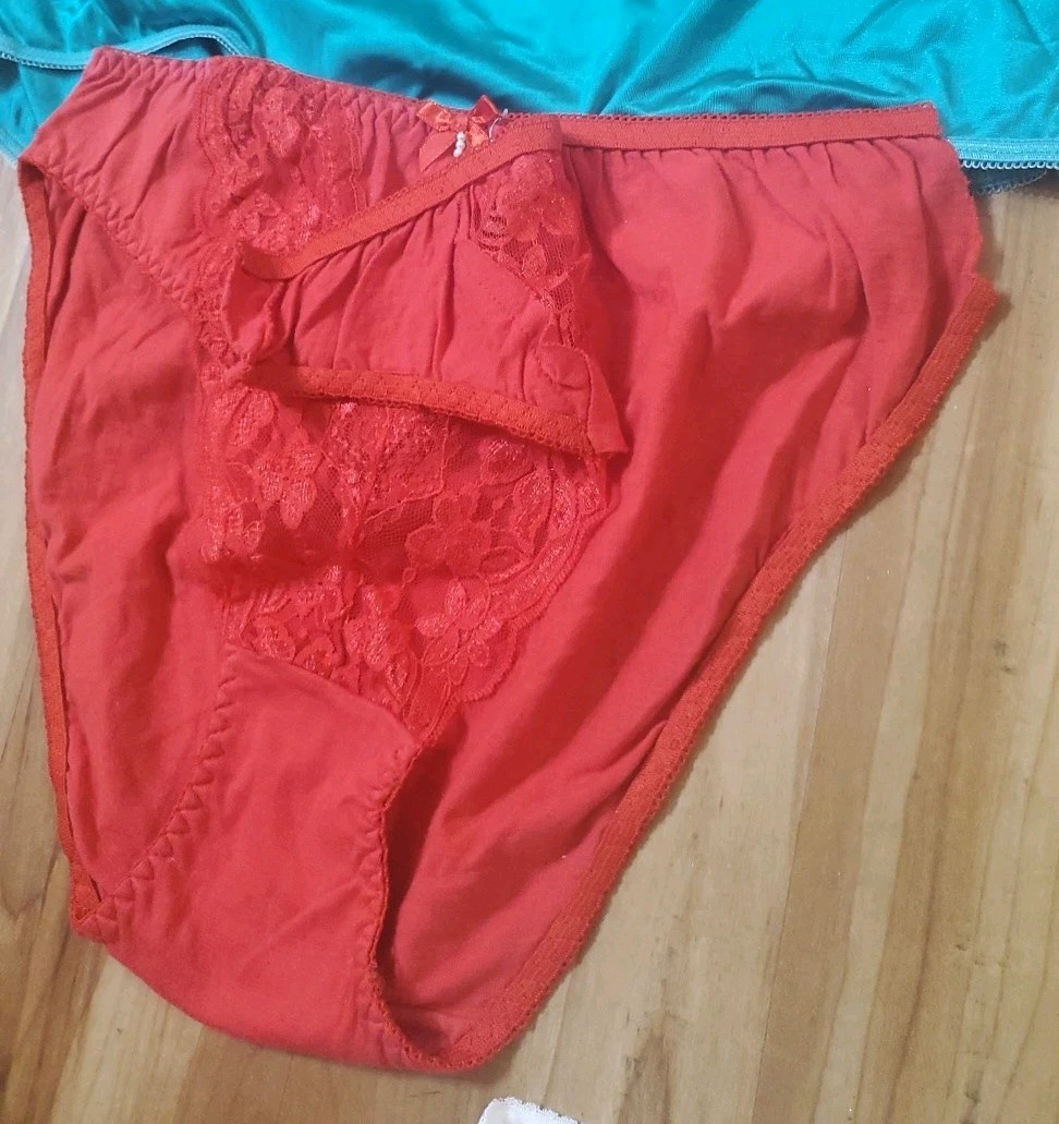 Vintage Panties and Cami Cutter Lot Of 9 Nylon Granny Shiny Lace ALL FLAWED