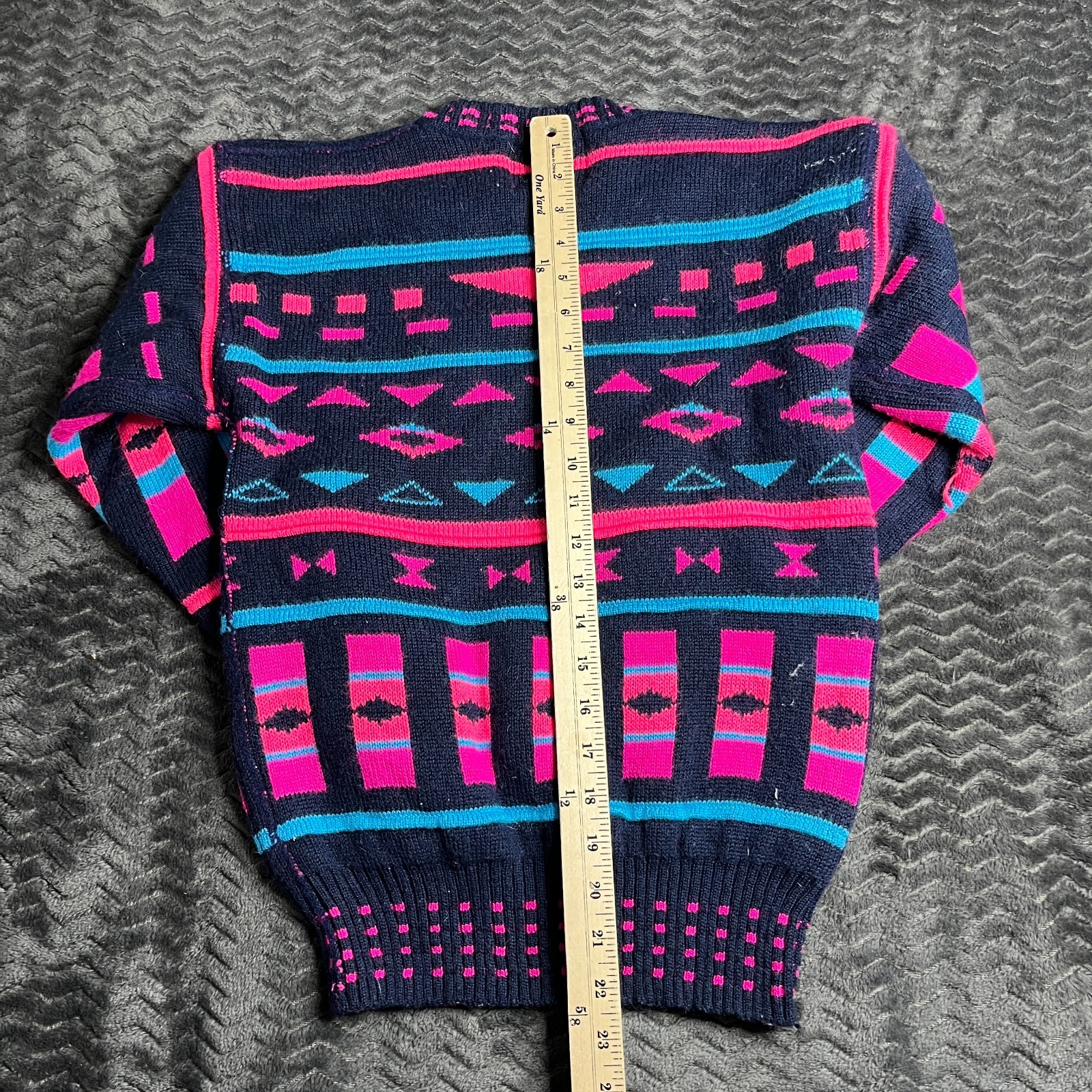 Vintage 1990s Sweater Summit County Women’s S Pink Colorful Vtg 90s