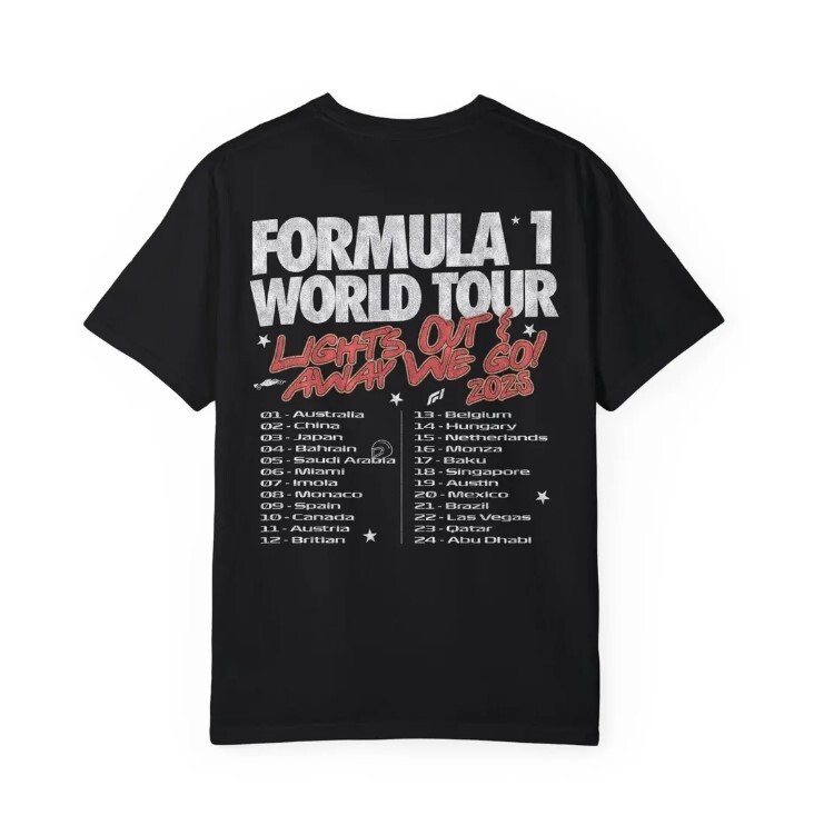 Formula 1 „F1 World Tour” Vintage Style Unisex T-shirt