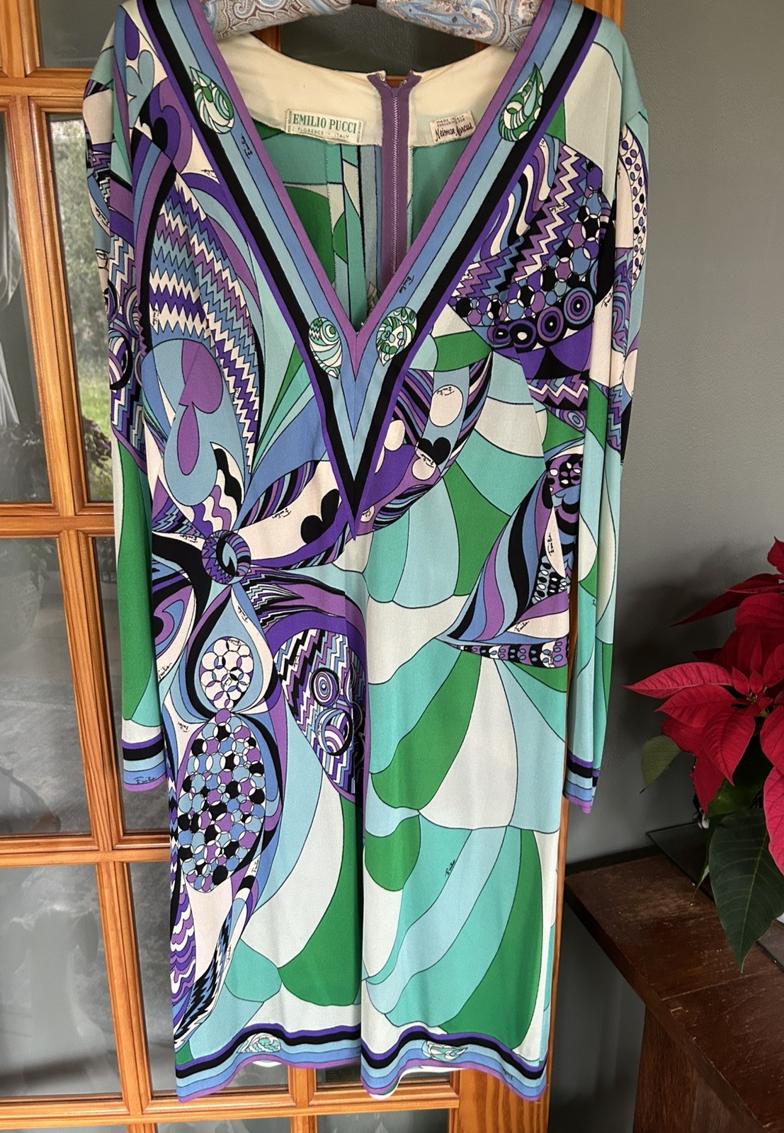 Vintage Emilio Pucci 12 6 Jersey Silk Dress