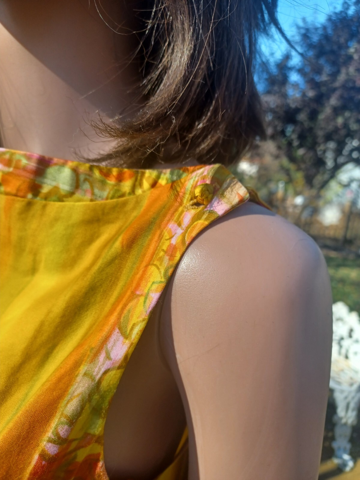 True VTG 1960s Mid-century Authentic Hawaiian Dress Mod Tiki Hawaii Loungewear M